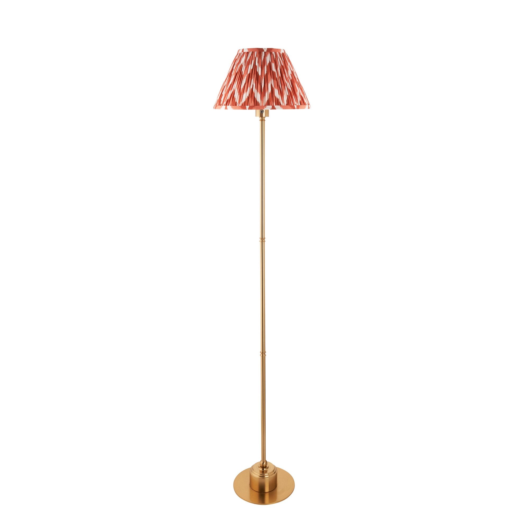 Endon Burley Rechargeable Table Lamp & Zigzag 30cm Apricot Orange Shade