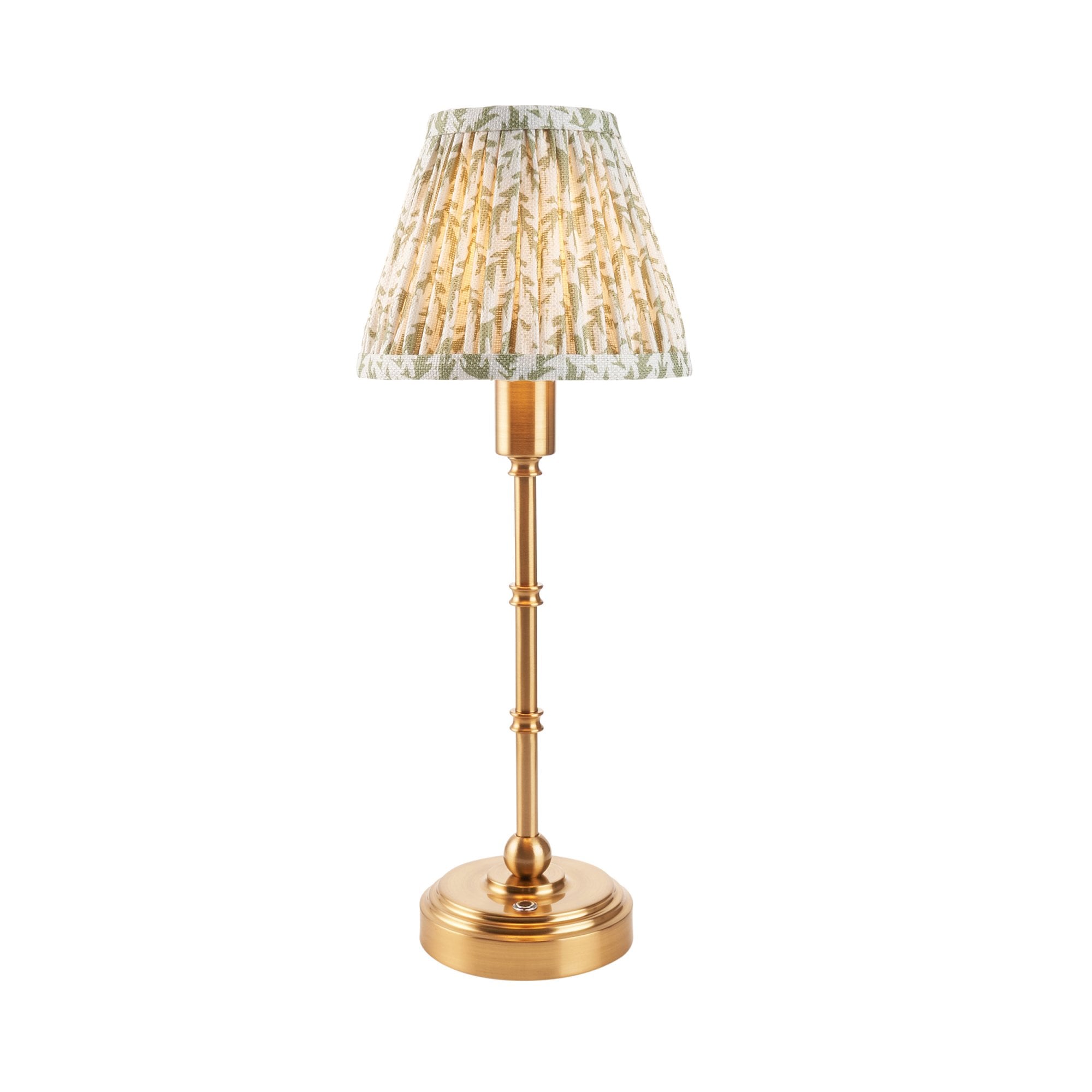 Endon Burley Rechargeable Table Lamp & Leaf 16cm Herb Garden Green Shade
