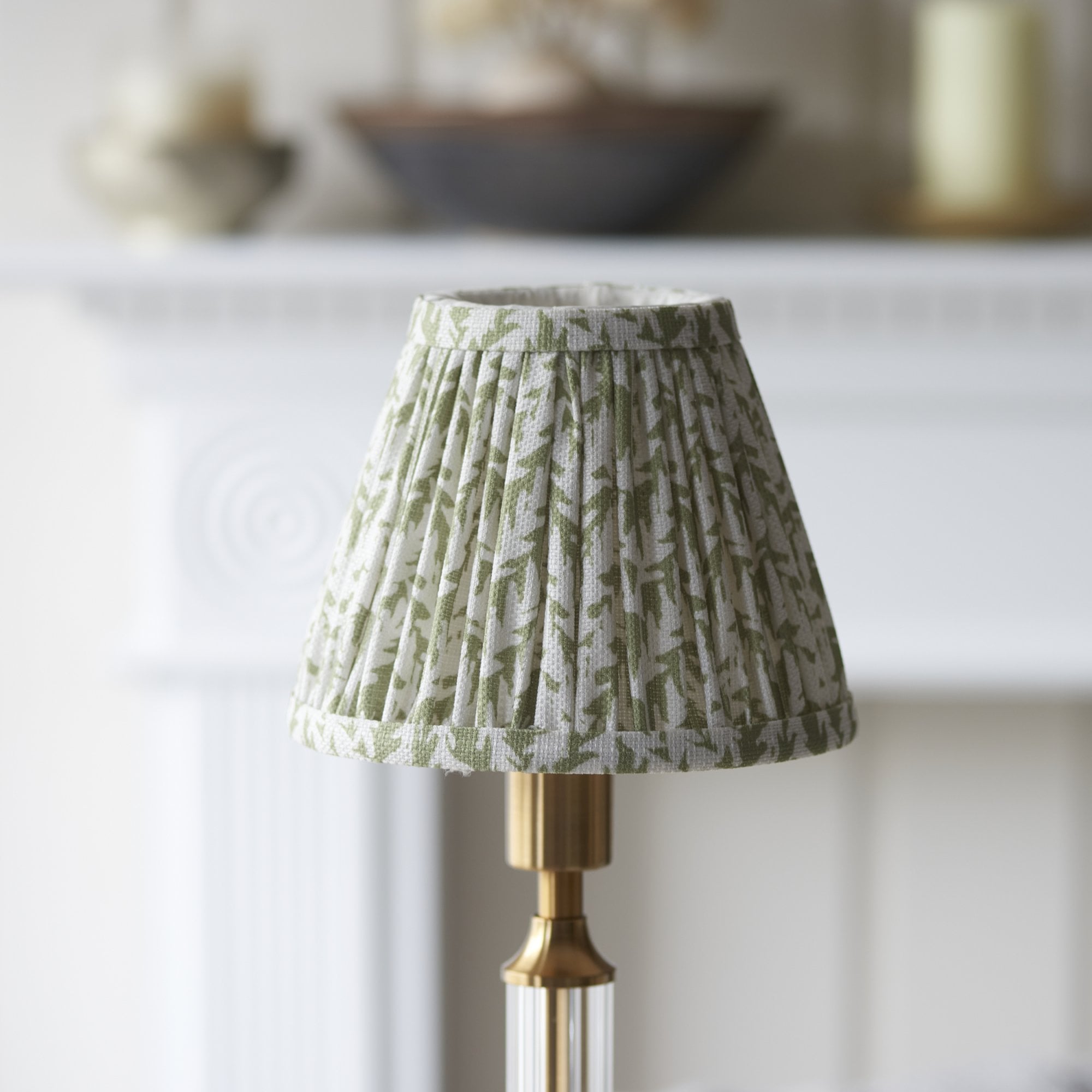 Endon Morton Rechargeable Table Lamp & Leaf 16cm Herb Garden Green Shade