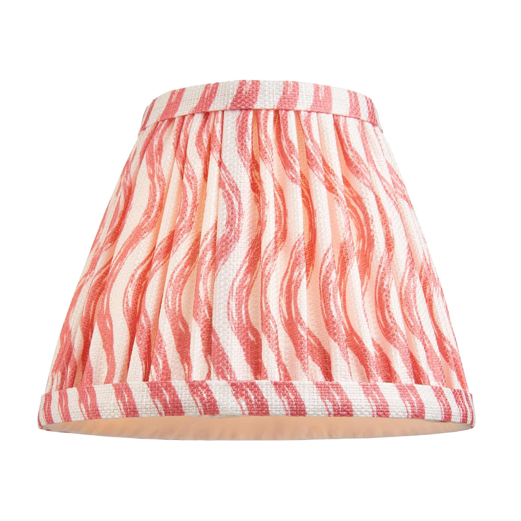 Endon Morton Rechargeable Table Lamp & Ripple 16cm Coral Pink Shade