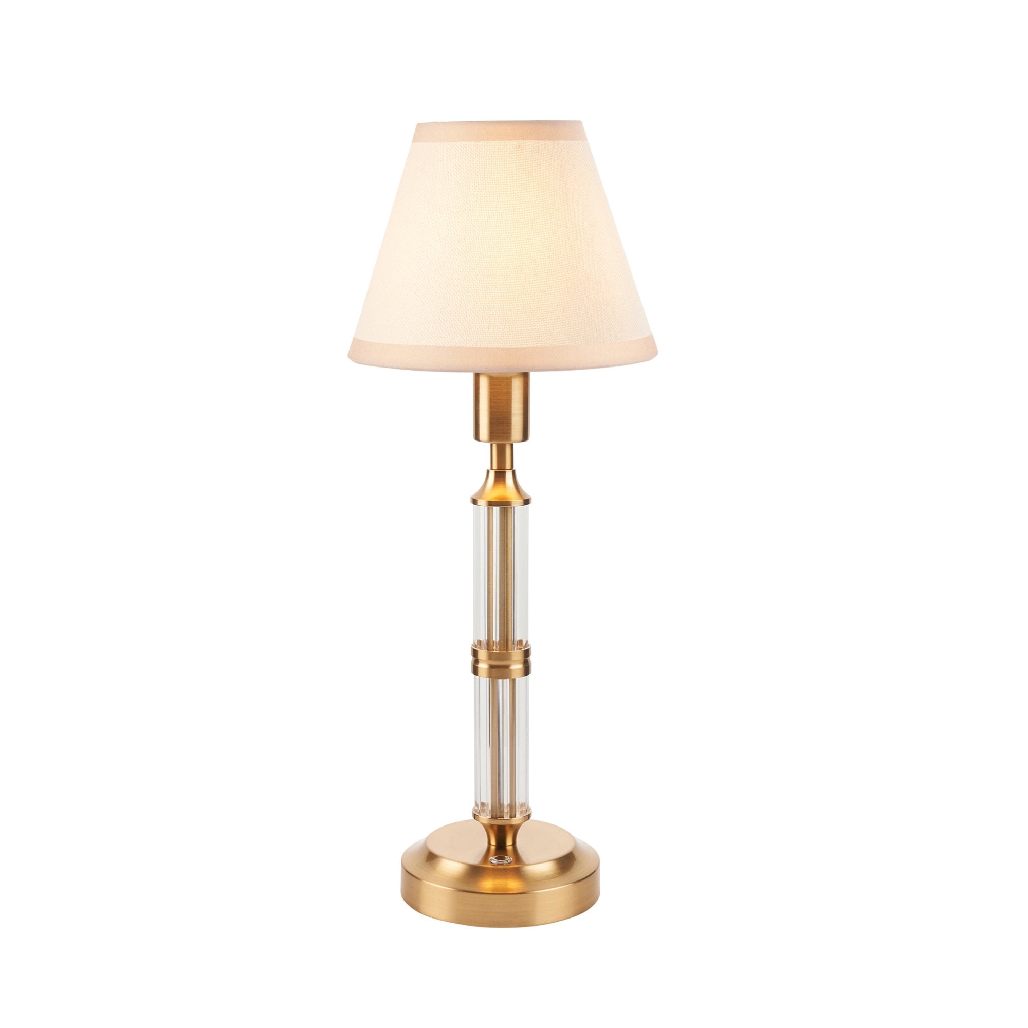 Endon Morton Rechargeable Table Lamp & Ivy 16cm Vintage White Shade
