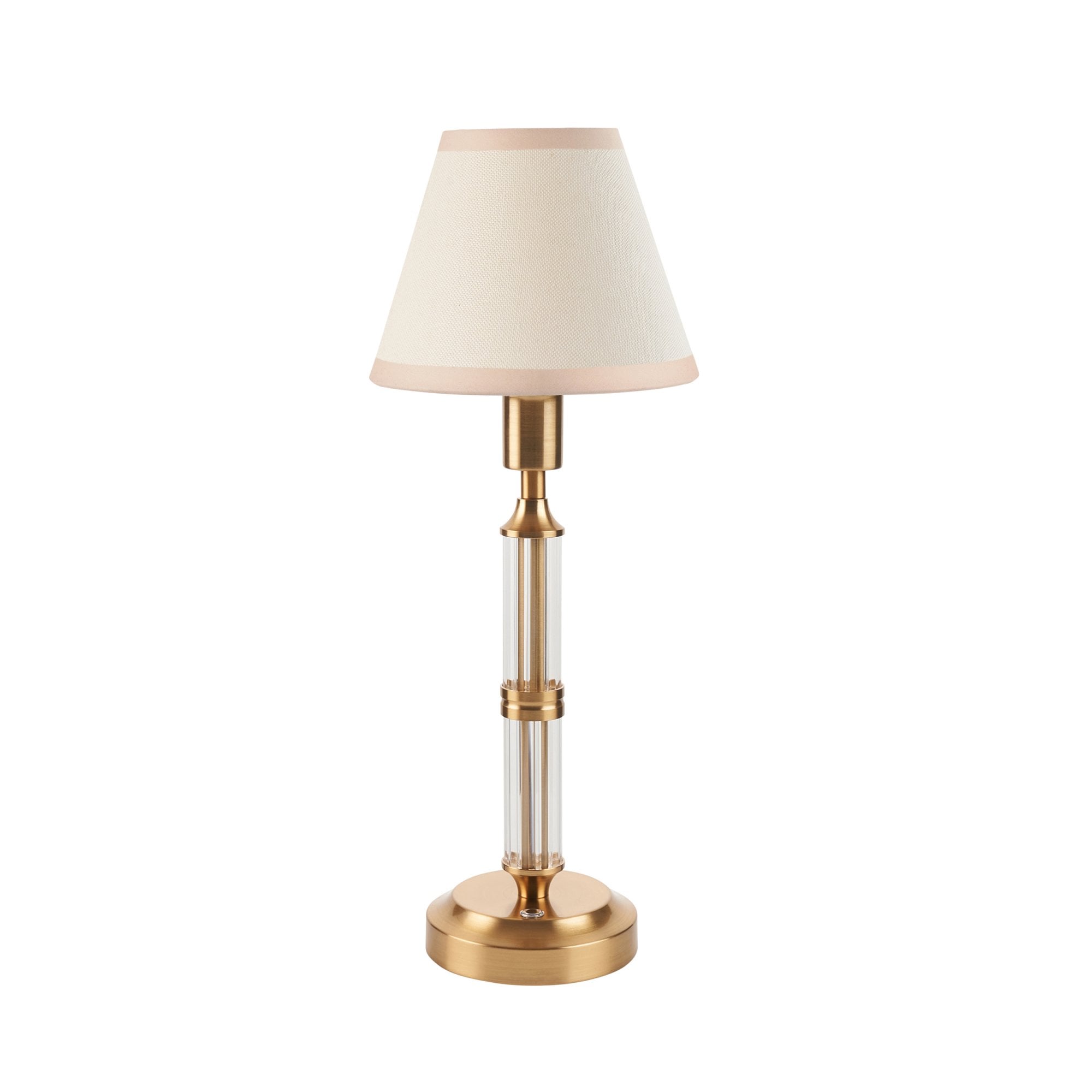 Endon Morton Rechargeable Table Lamp & Ivy 16cm Vintage White Shade