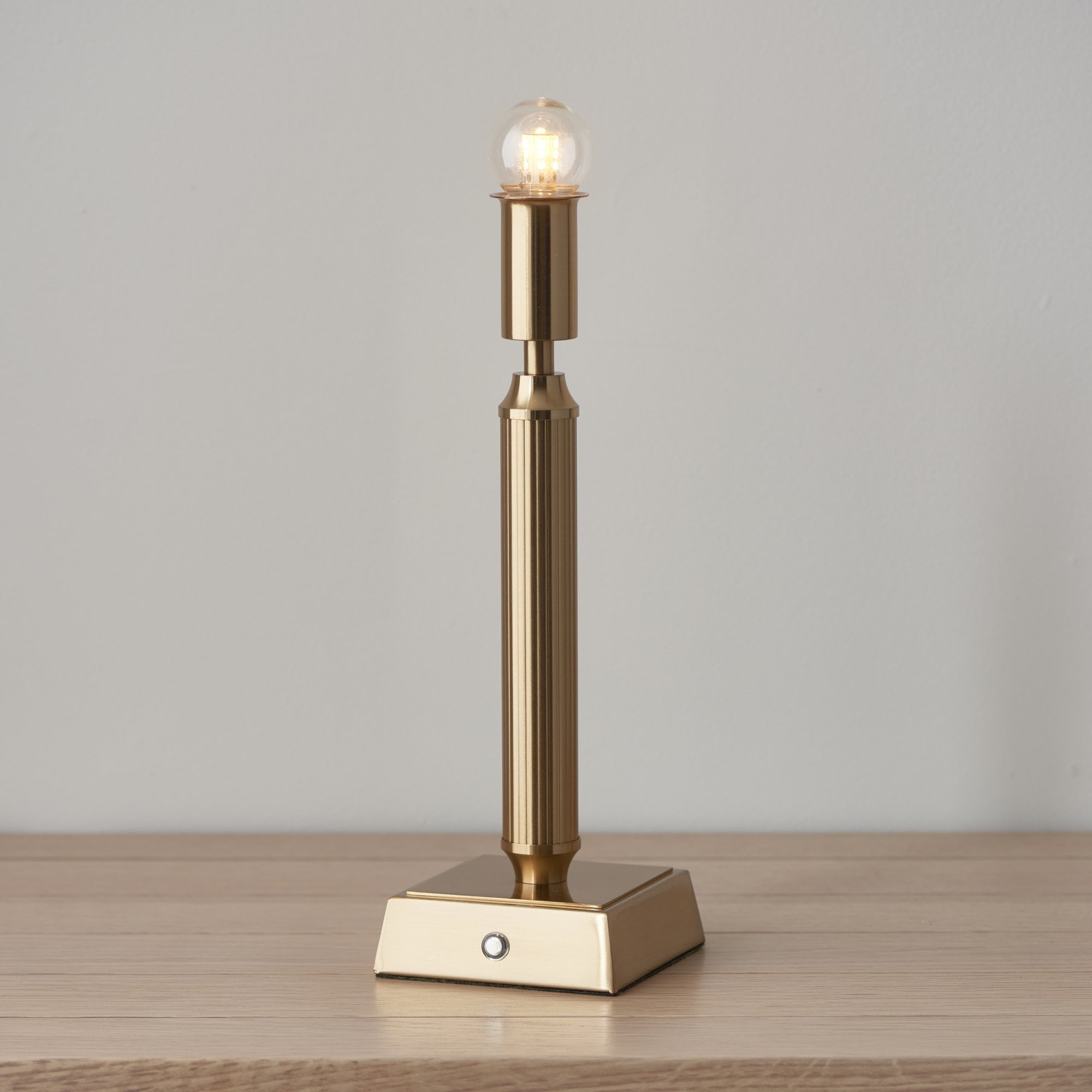 Endon Trobridge Rechargeable Table Lamp & Ivy 16cm Vintage White Shade