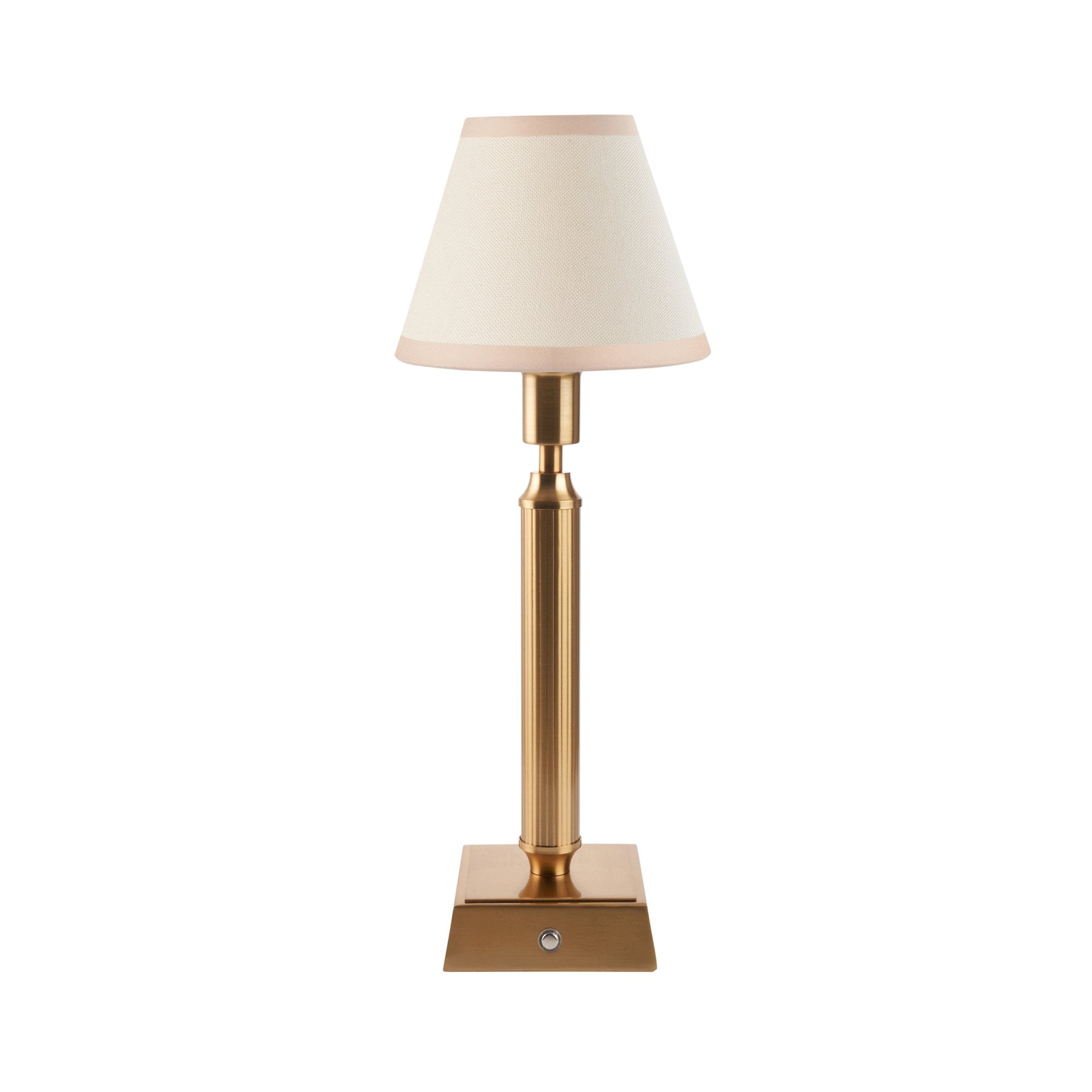 Endon Trobridge Rechargeable Table Lamp & Ivy 16cm Vintage White Shade
