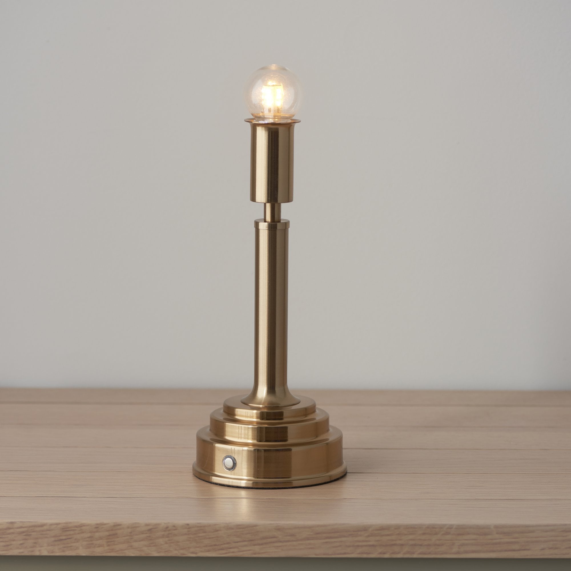 Endon Upton Rechargeable Table Lamp & Leaf 16cm Herb Garden Green Shade
