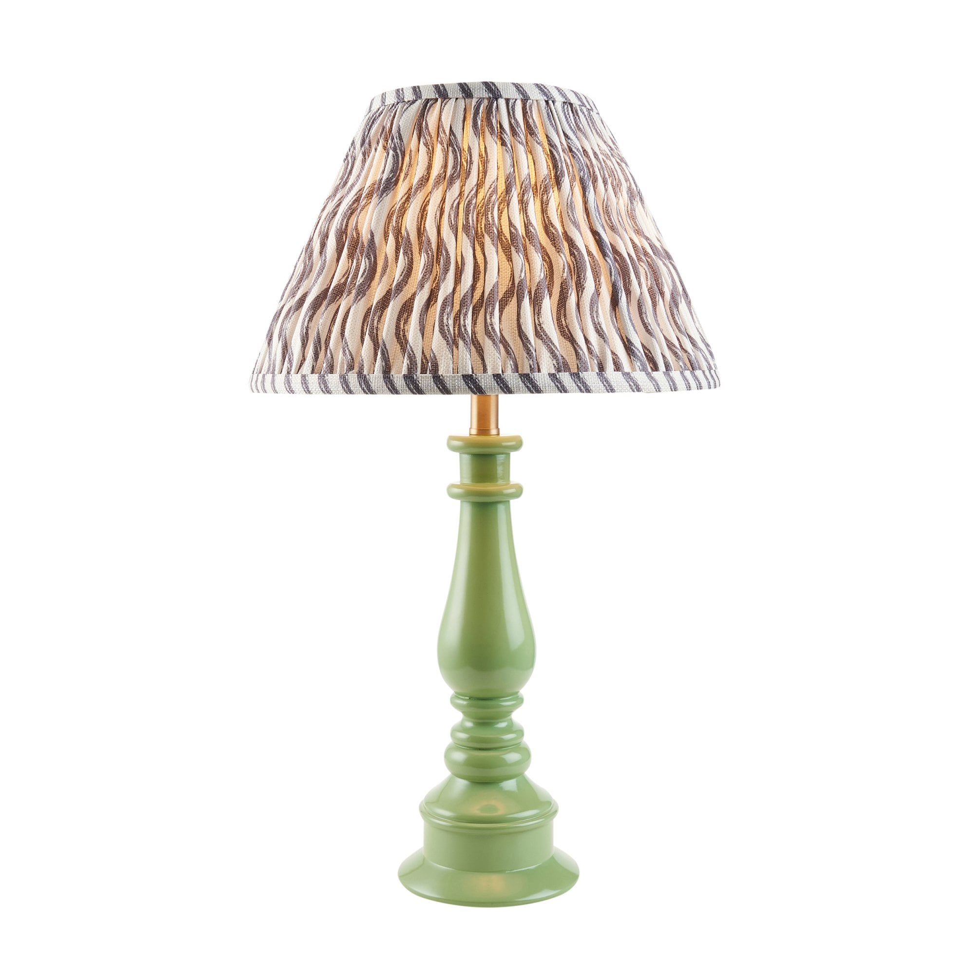 Endon Myrtle MD208423 Table Lamp & Ripple 30cm Pearl Grey Shade