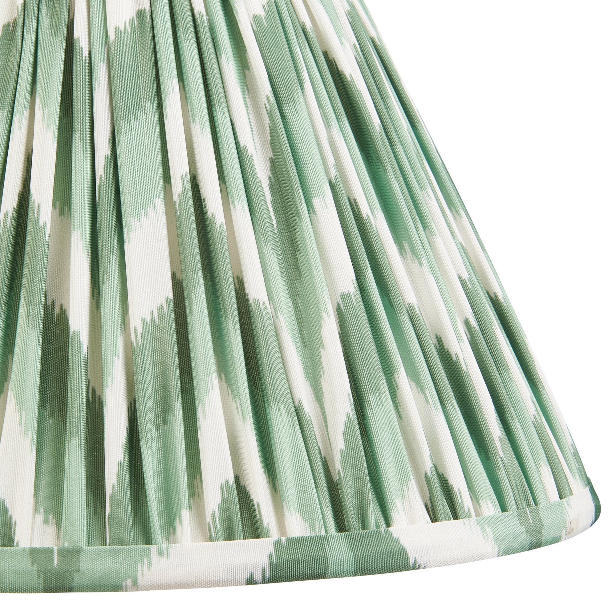 Endon Myrtle Gloss Cotswold Green Table Lamp & Zigzag 30cm Cotswold Green Shade