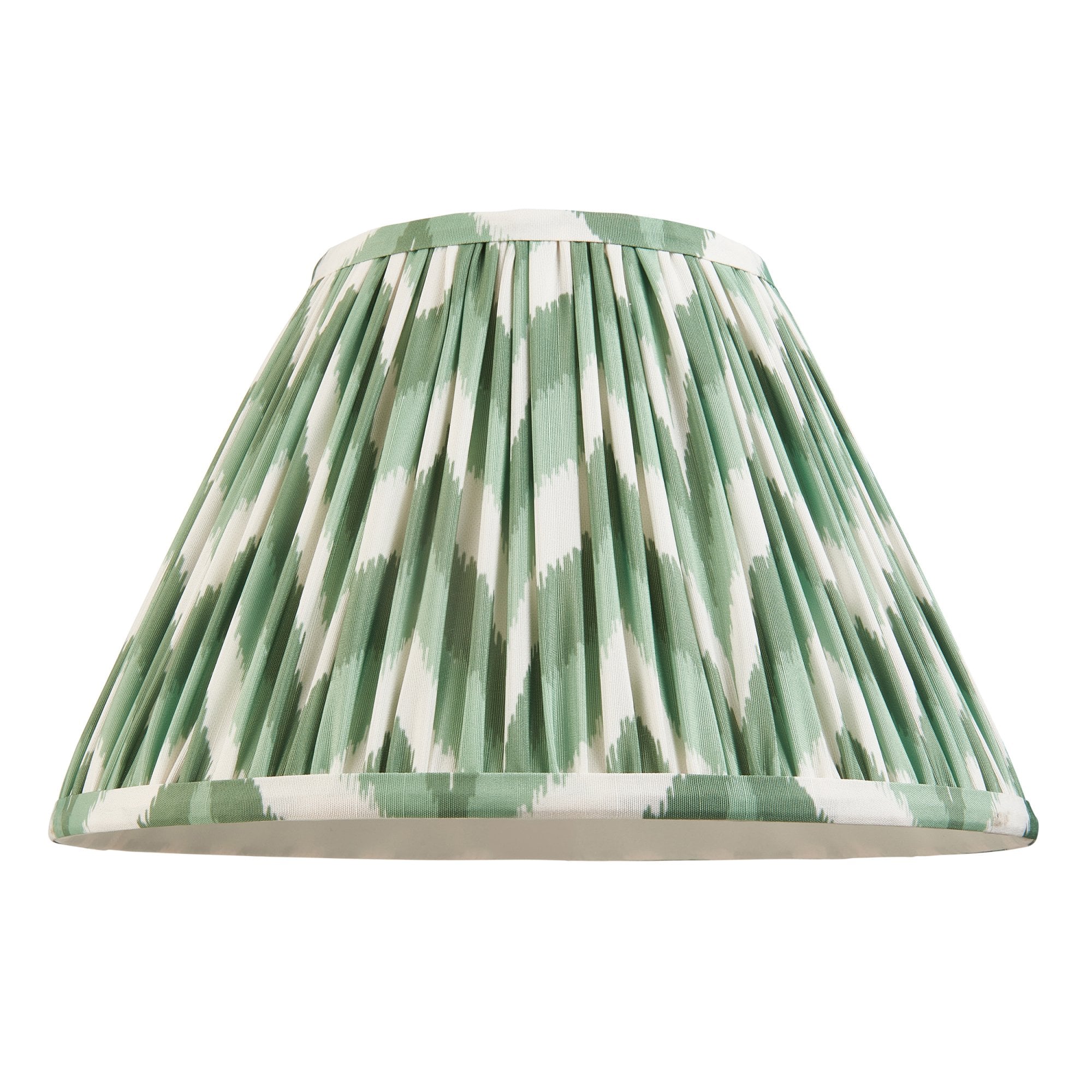 Endon Myrtle Gloss Cotswold Green Table Lamp & Zigzag 30cm Cotswold Green Shade
