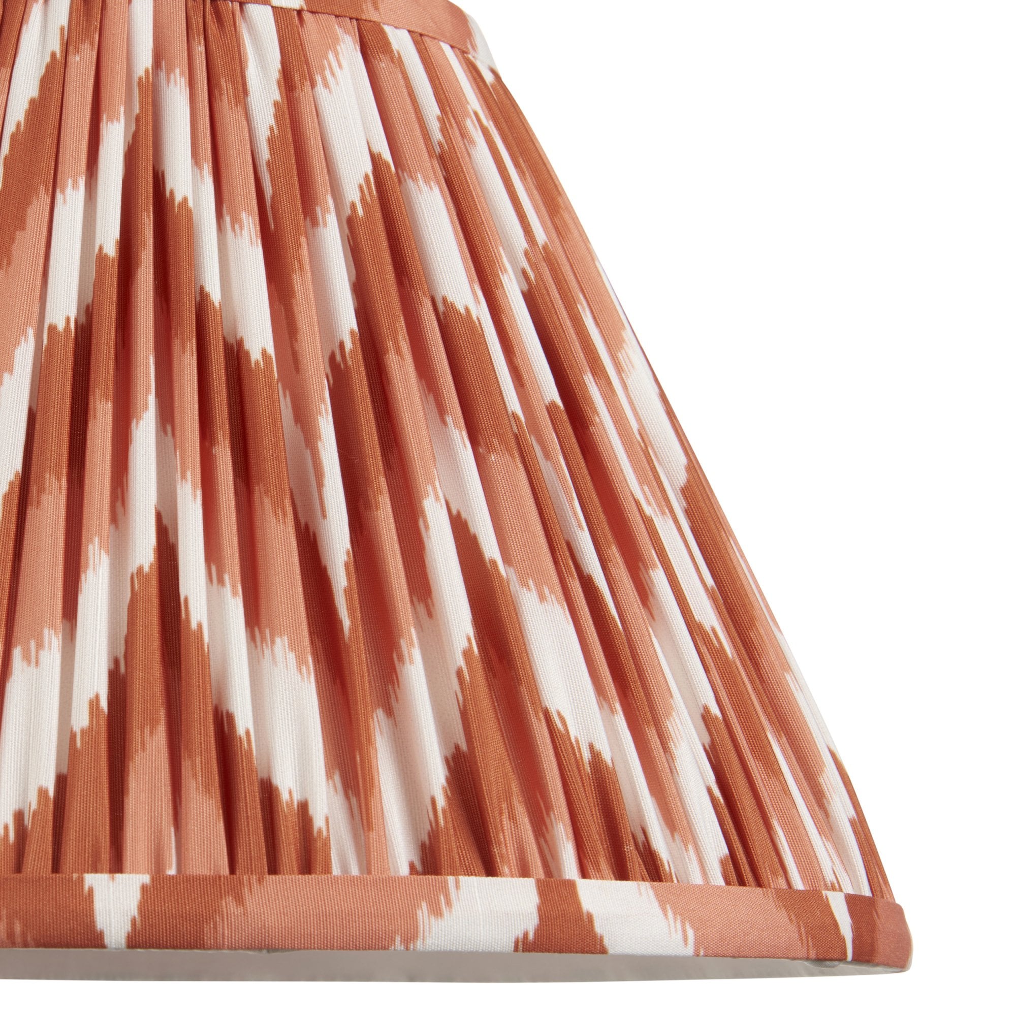 Endon Myrtle Gloss Cotswold Green Table Lamp & Zigzag 30cm Apricot Orange Shade