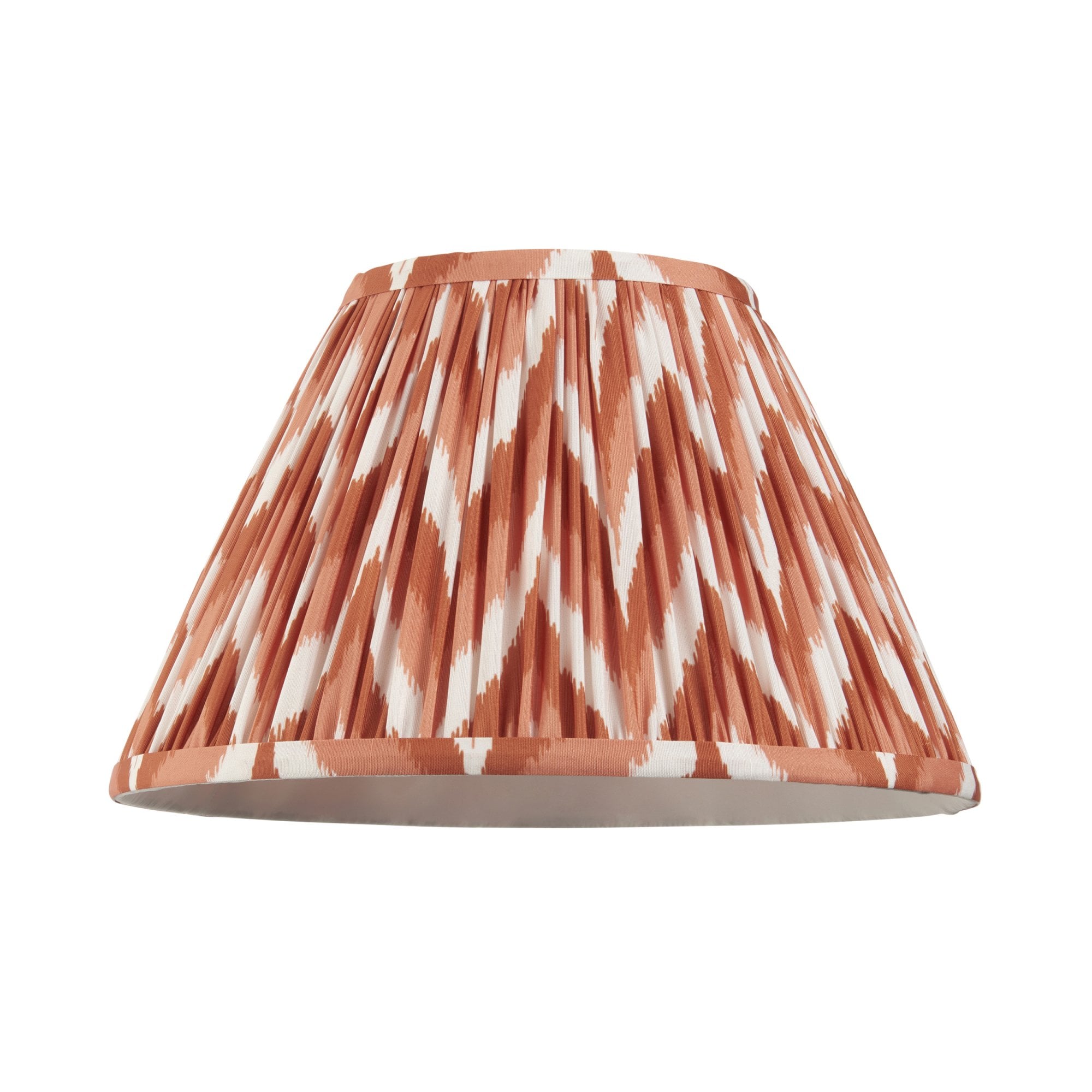 Endon Myrtle Gloss Cotswold Green Table Lamp & Zigzag 30cm Apricot Orange Shade