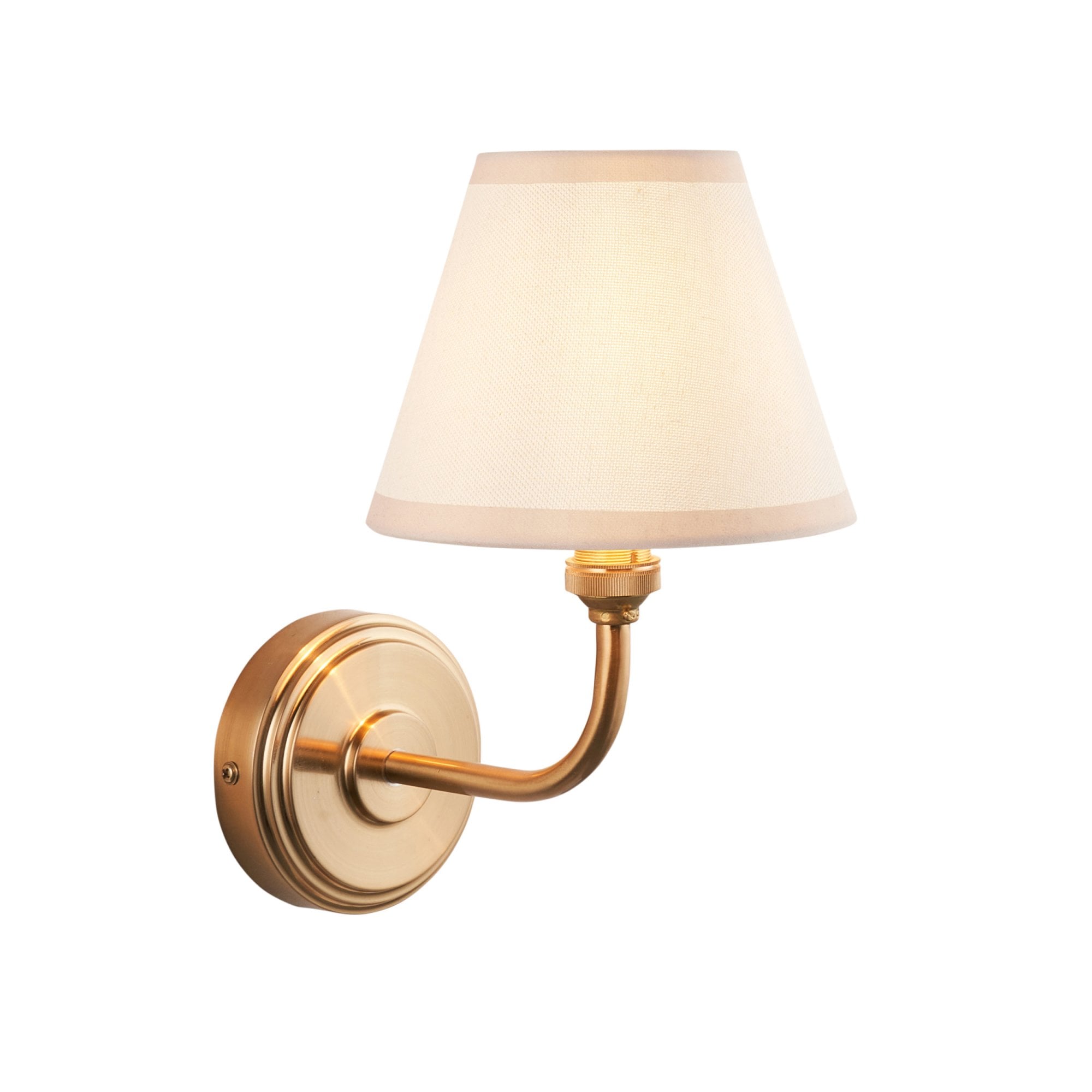 Endon Step Arc Wall Light & Ivy 16cm Vintage White Shade