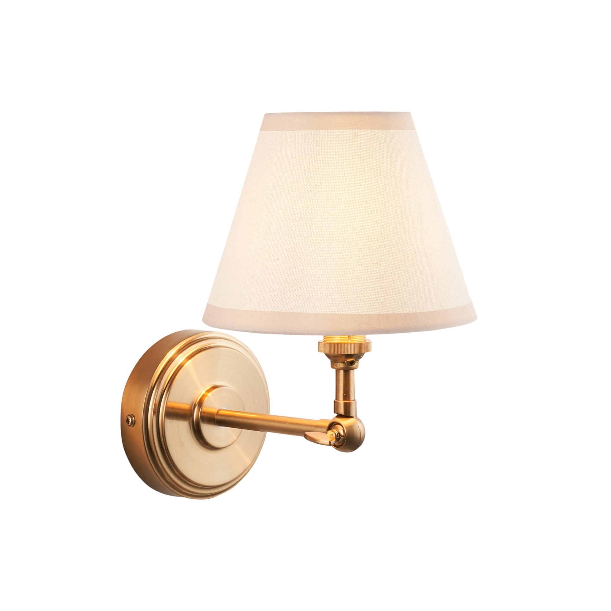 Endon Step Wing Wall Light & Ivy 16cm Vintage White Shade