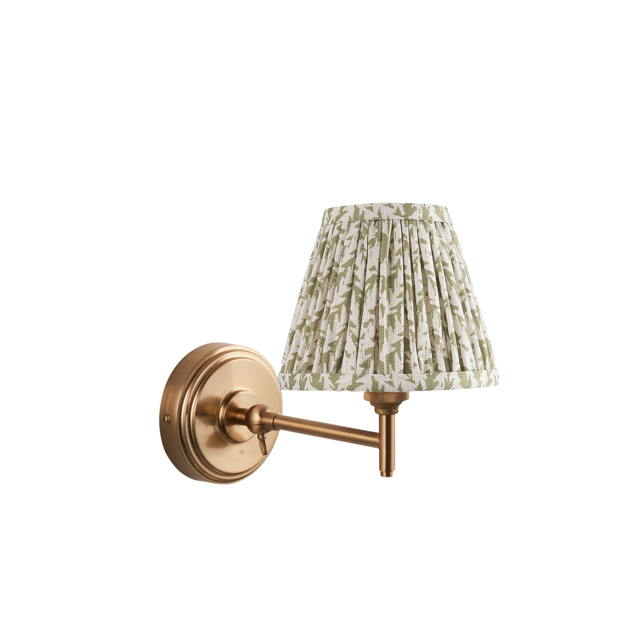 Endon Step Fold Wall Light & Leaf 16cm Herb Garden Green Shade