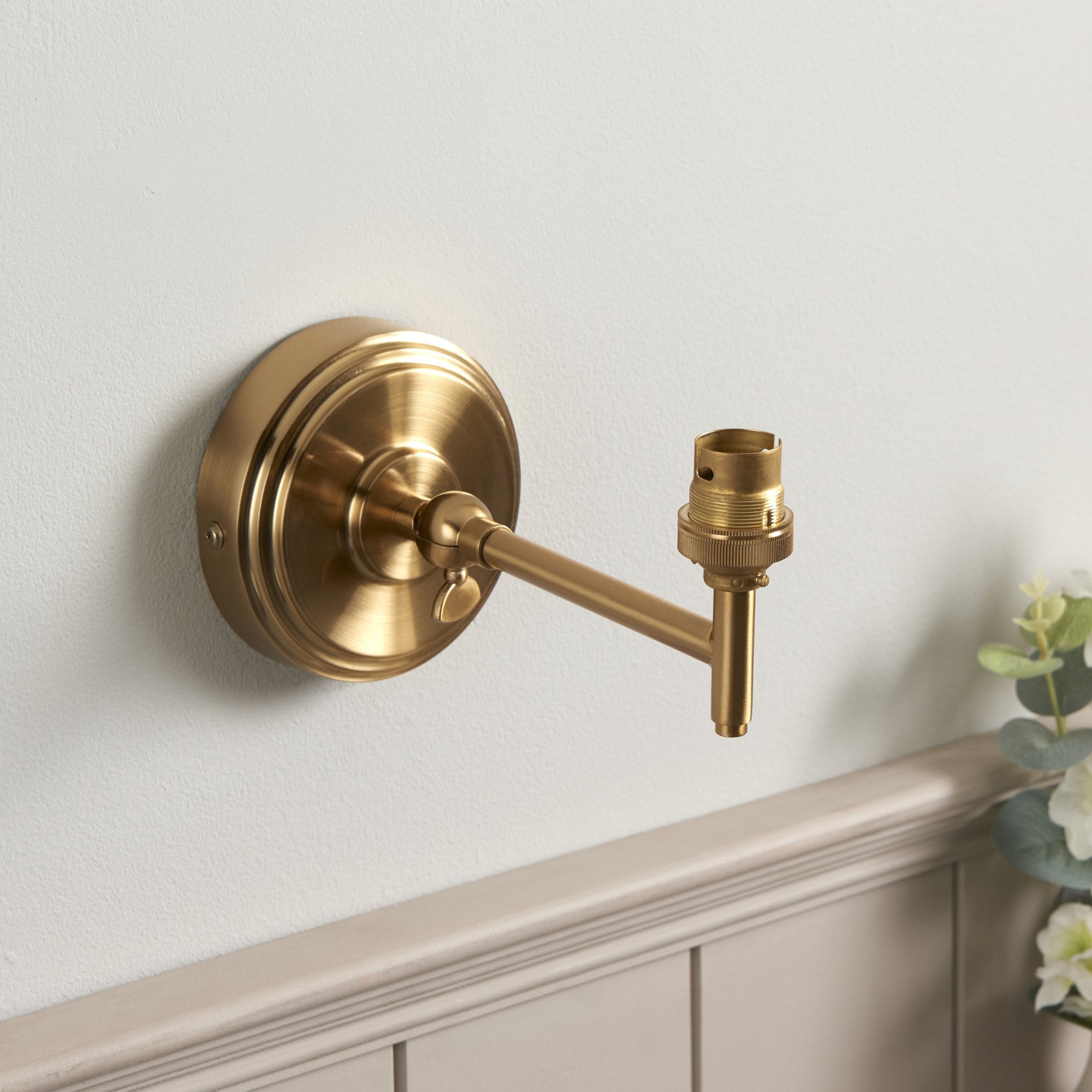 Endon Step Fold Wall Light & Leaf 16cm Peachy Keen Shade