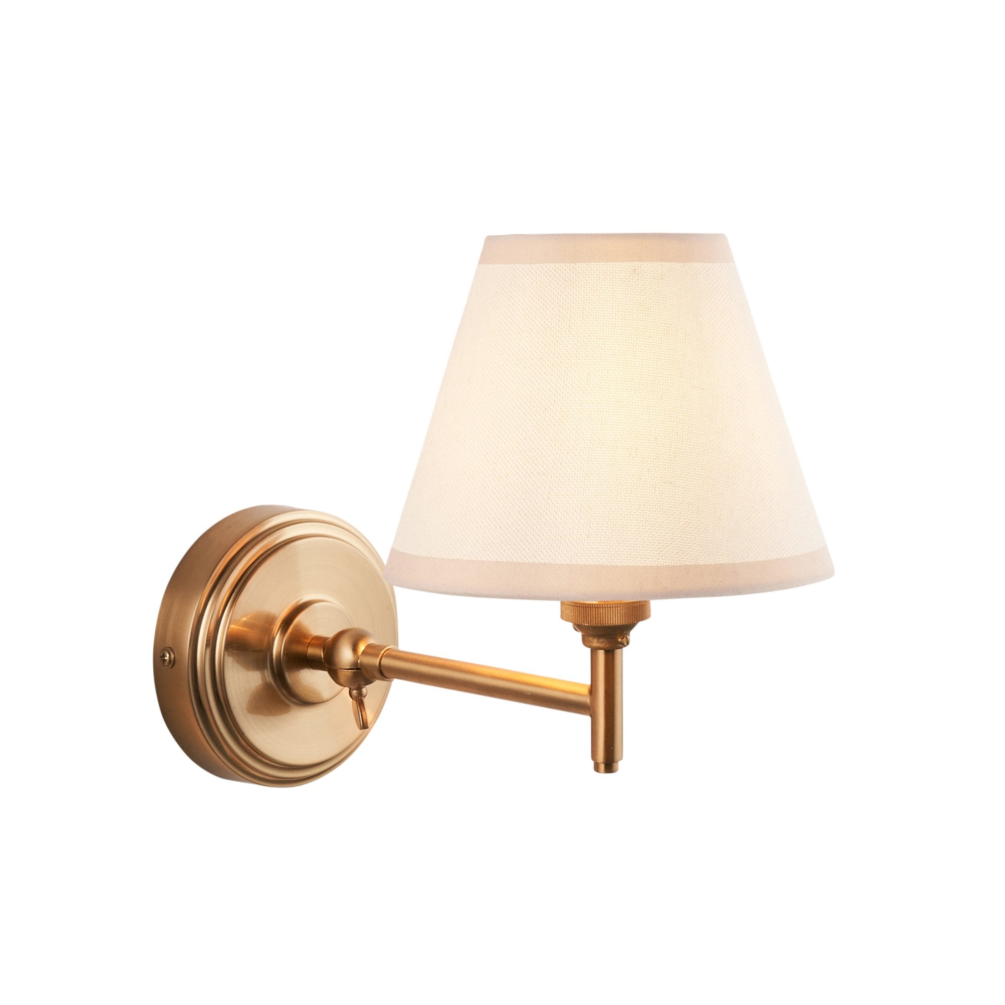 Endon Step Fold Wall Light & Ivy 16cm Vintage White Shade