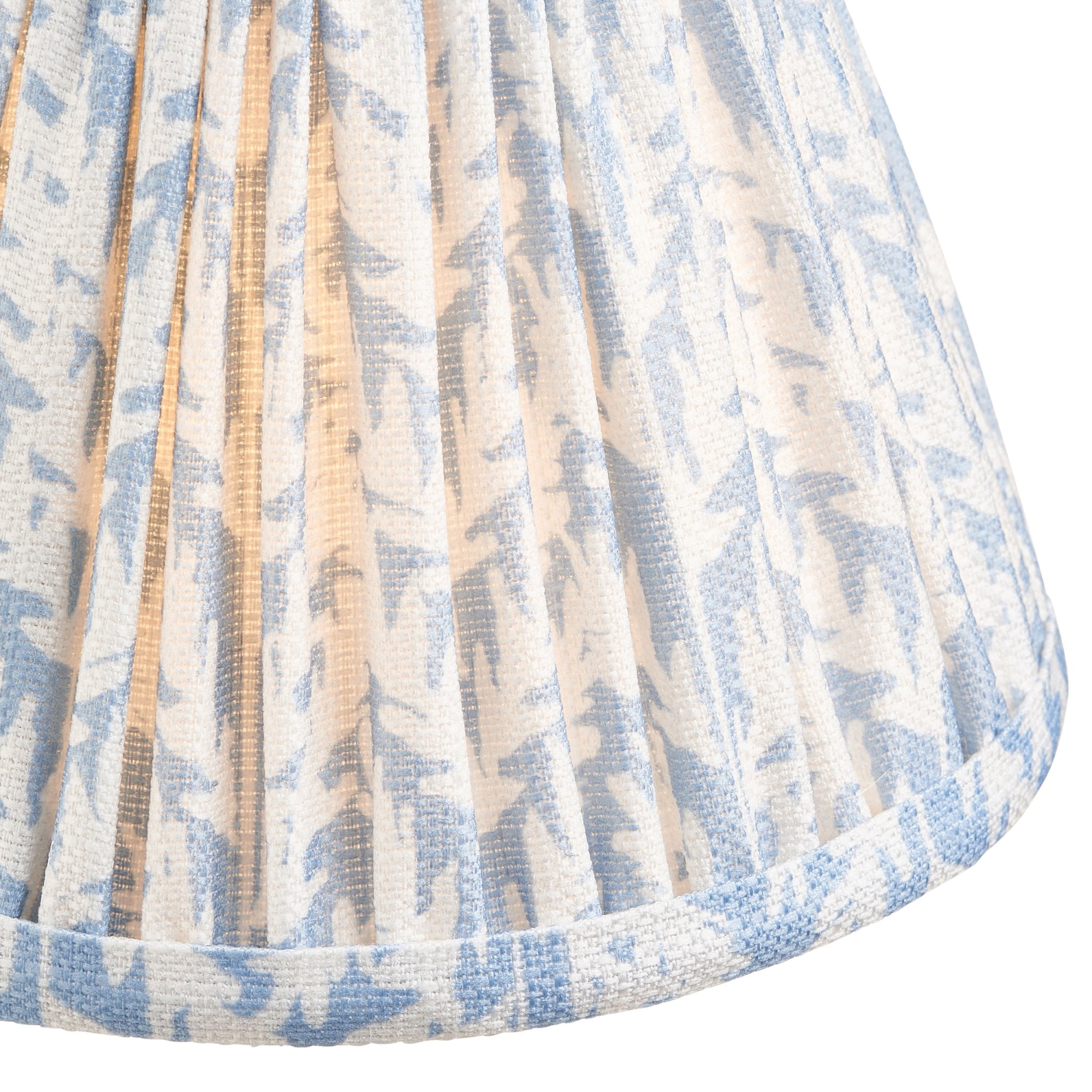 Endon Wood Arc Wall Light & Leaf 16cm Shell Bay Blue Shade