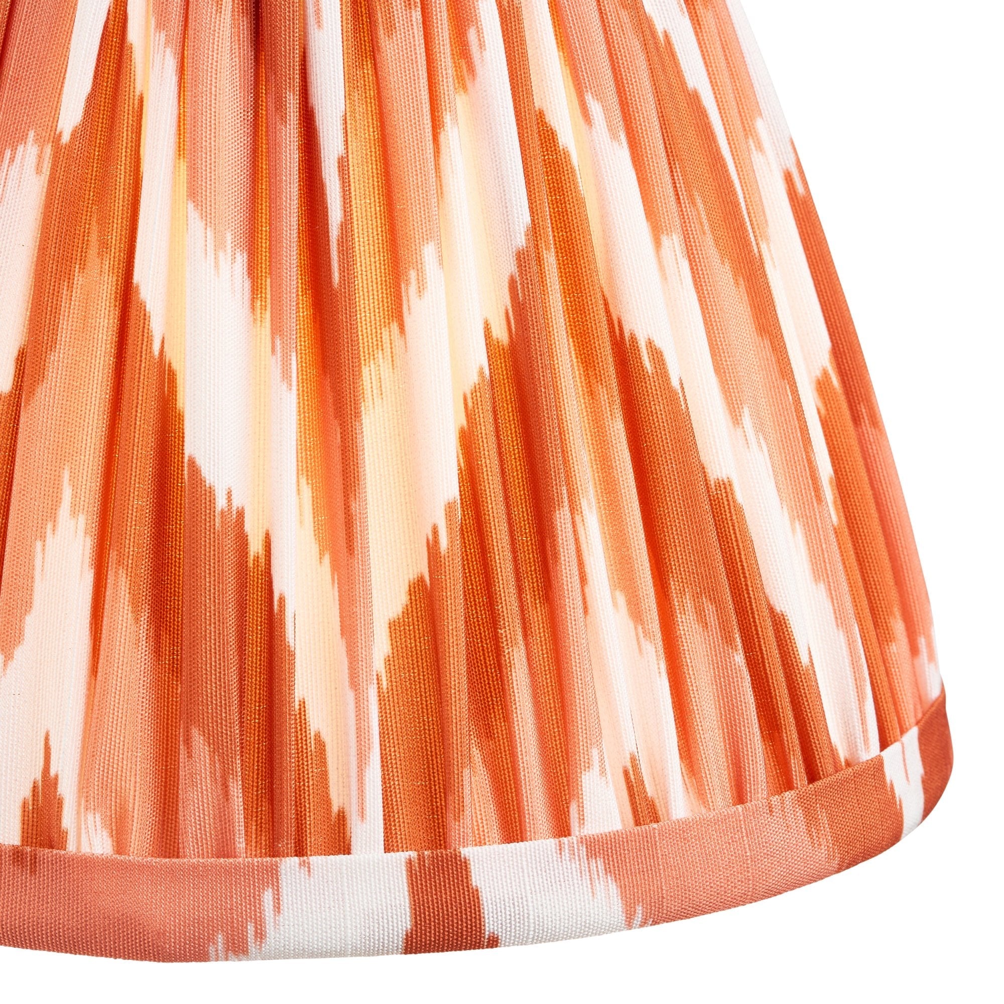 Endon Wood Arc Wall Light & Zigzag 16cm Apricot Orange Shade