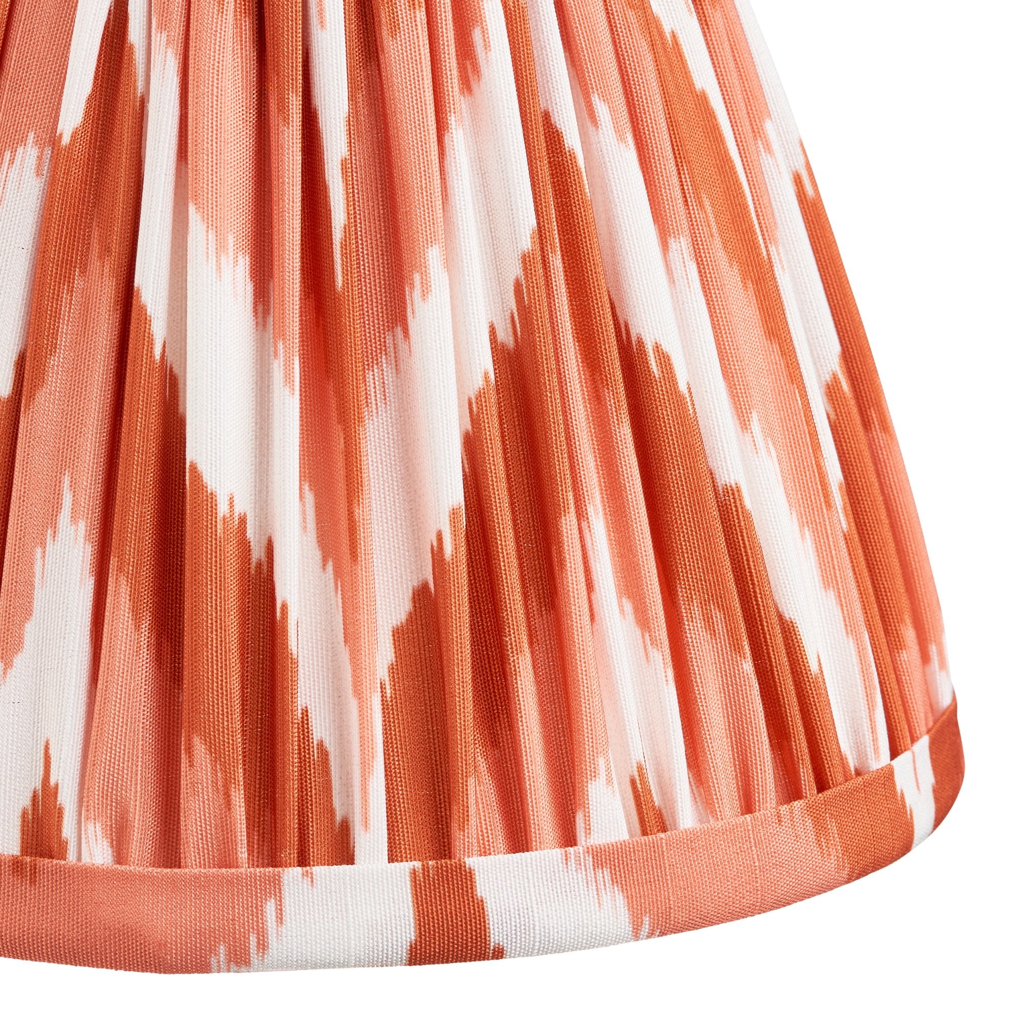 Endon Wood Fold Wall Light & Zigzag 16cm Apricot Orange Shade