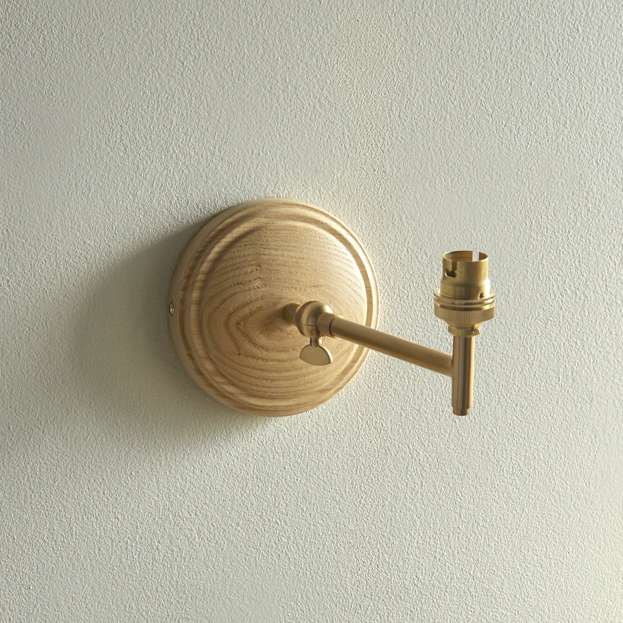 Endon Wood Fold Wall Light & Ikat 16cm Yellow & Jade Shade