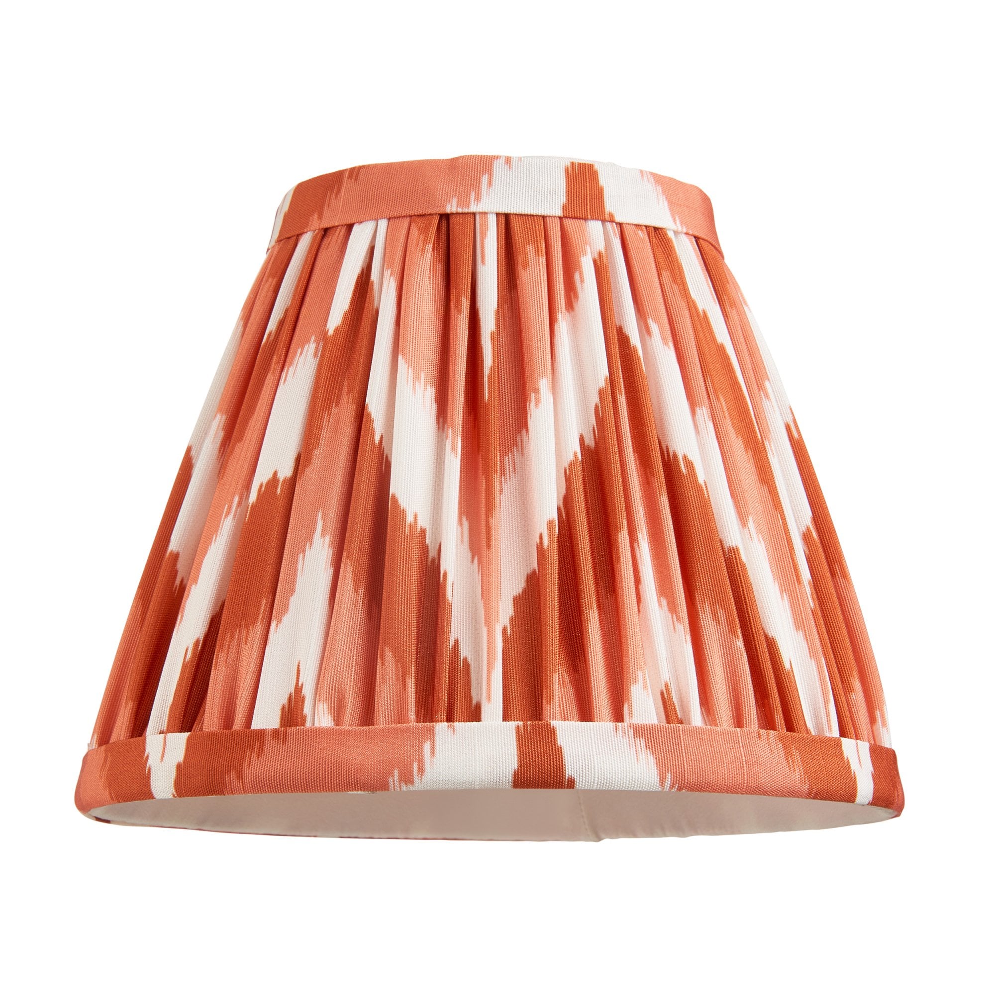 Endon Bibury Natural Ash Wood Table Lamp & Zigzag 16cm Apricot Orange Shade