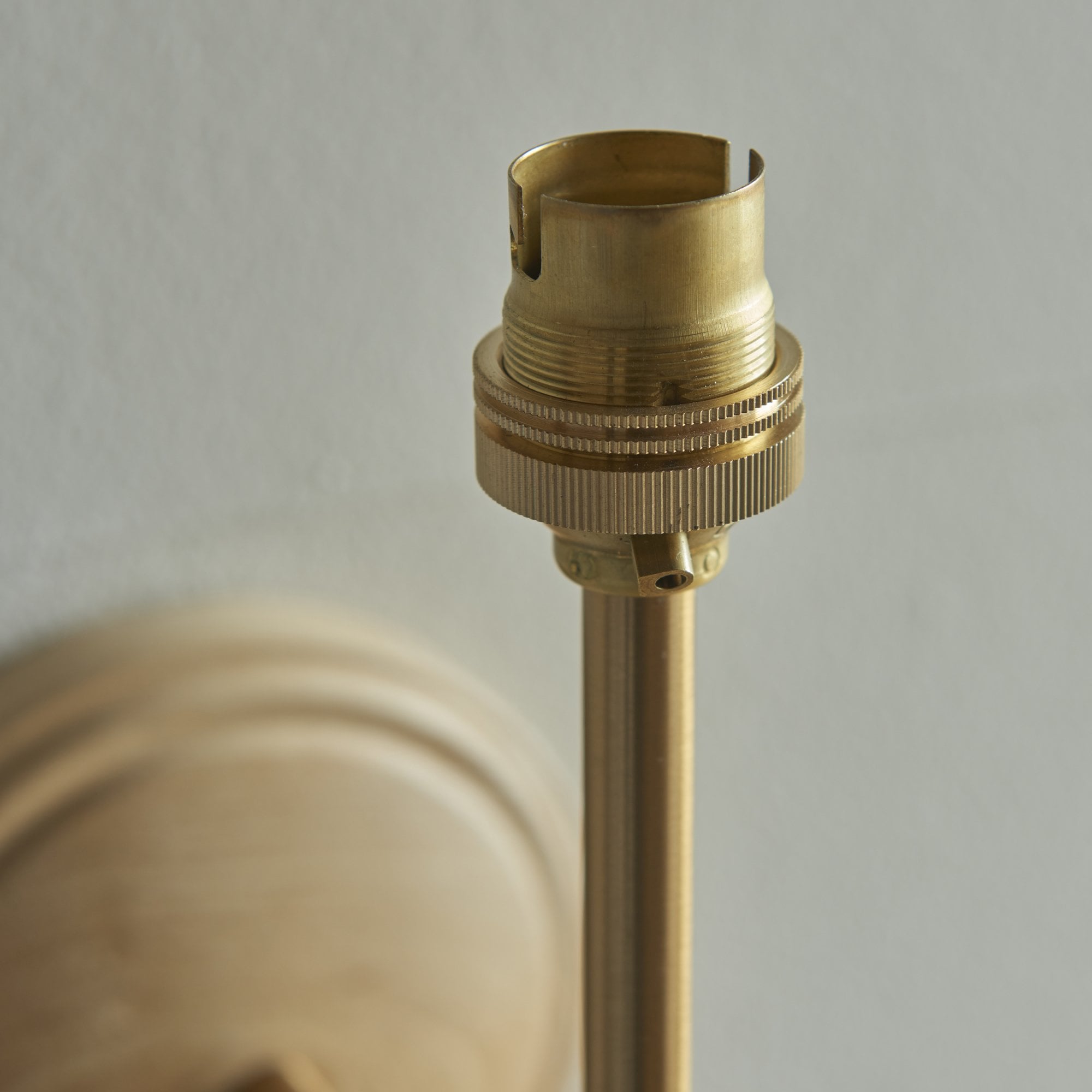Endon Wood T Bar Wall Light & Zigzag 20cm Apricot Orange Shade