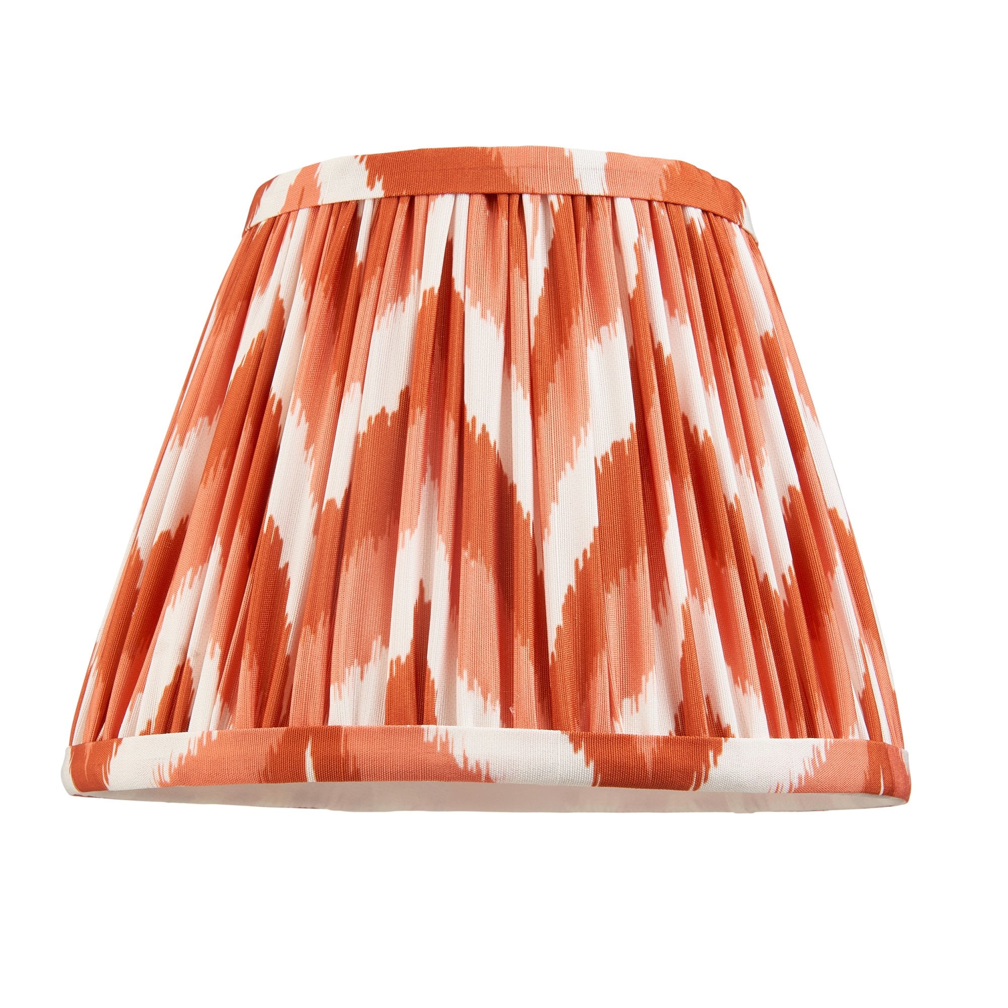Endon Wood T Bar Wall Light & Zigzag 20cm Apricot Orange Shade