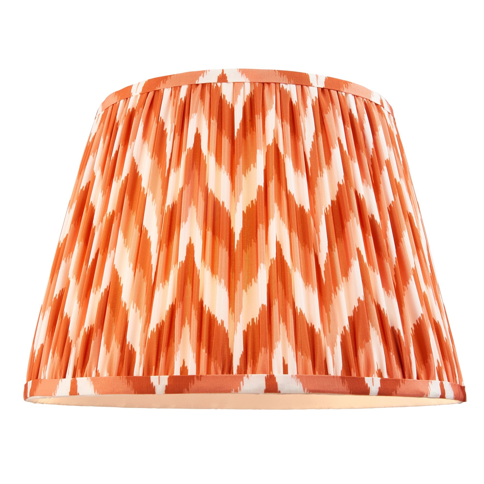 Endon Higgledy Gloss Cotswold Green Floor Lamp & Zigzag 35cm Apricot Orange Shade