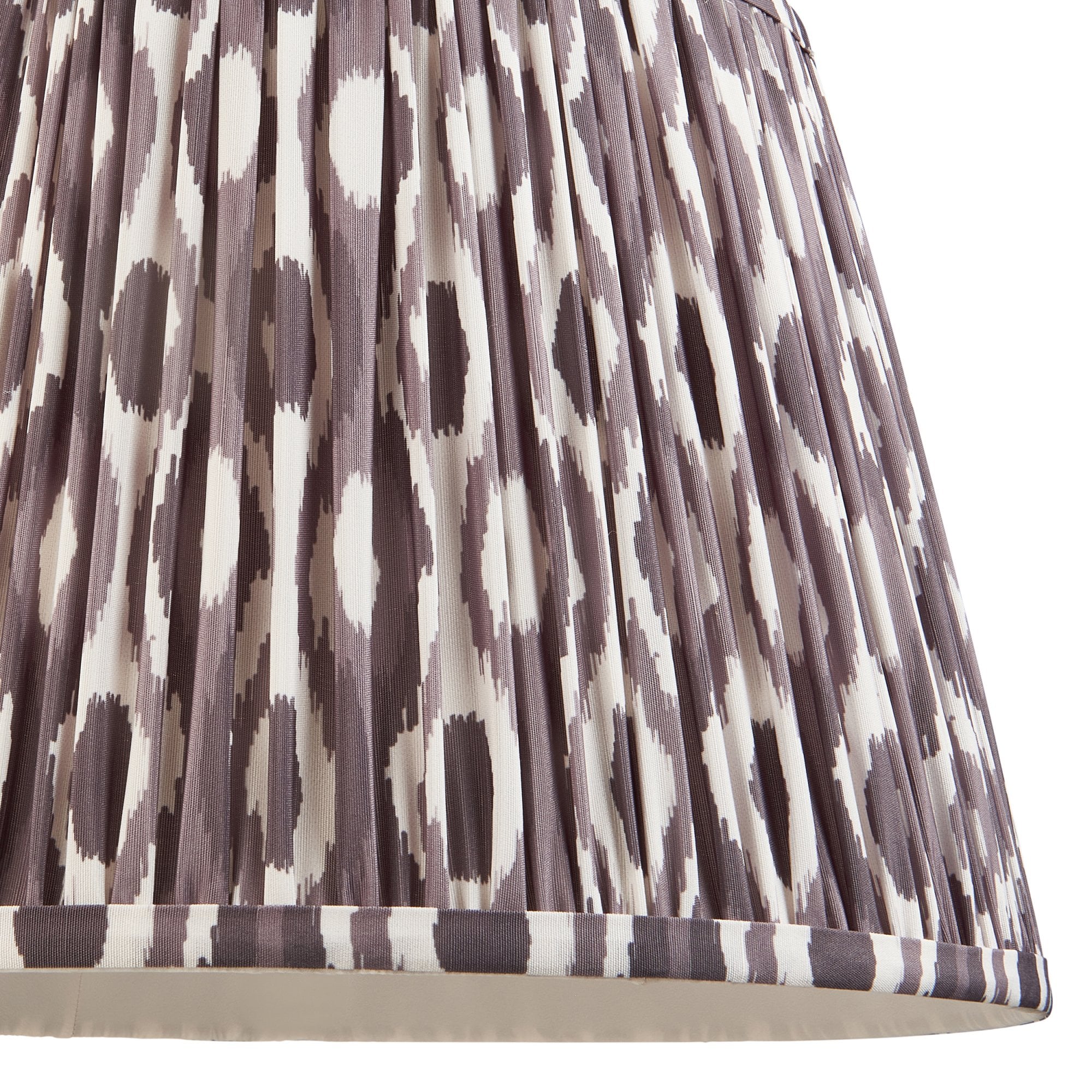 Endon Higgledy Gloss Pink Clay Floor Lamp & Ikat 35cm Pearl Grey Shade