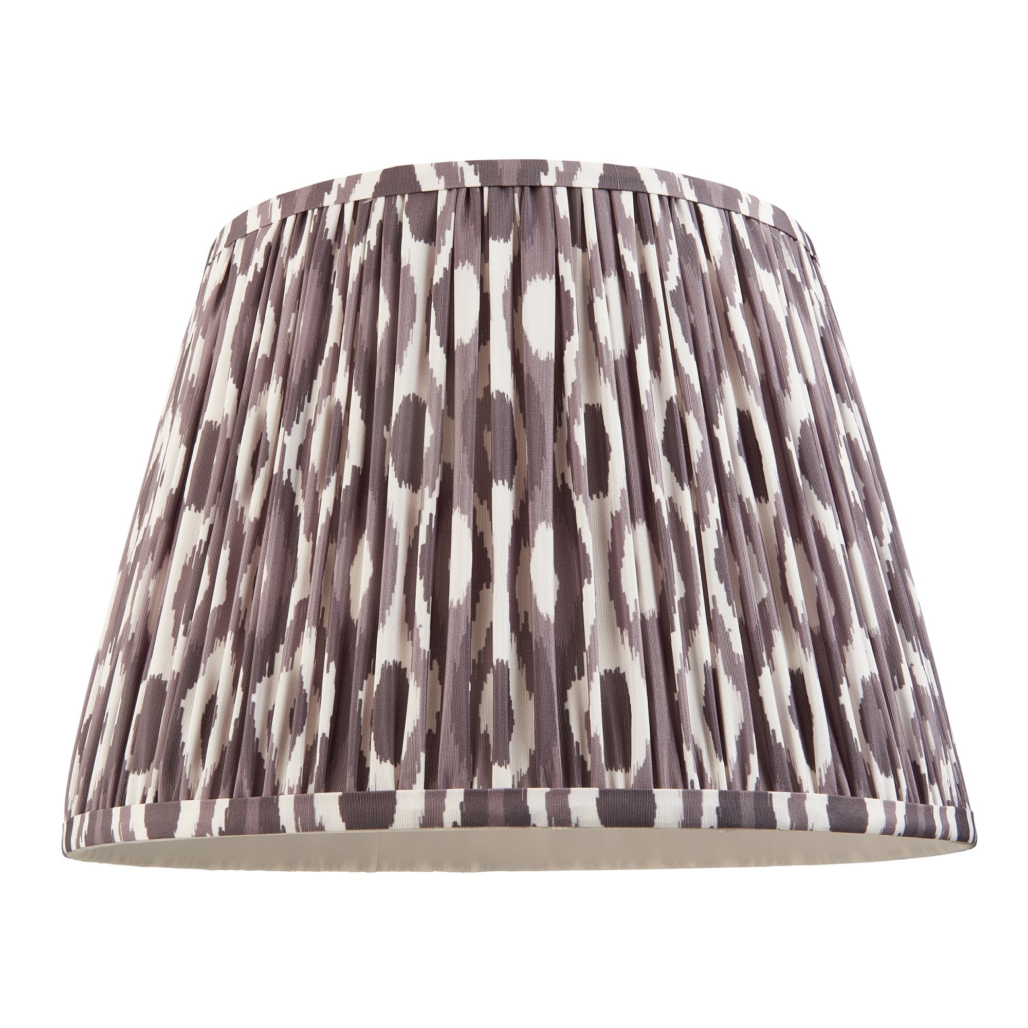 Endon Higgledy Gloss Pink Clay Floor Lamp & Ikat 35cm Pearl Grey Shade