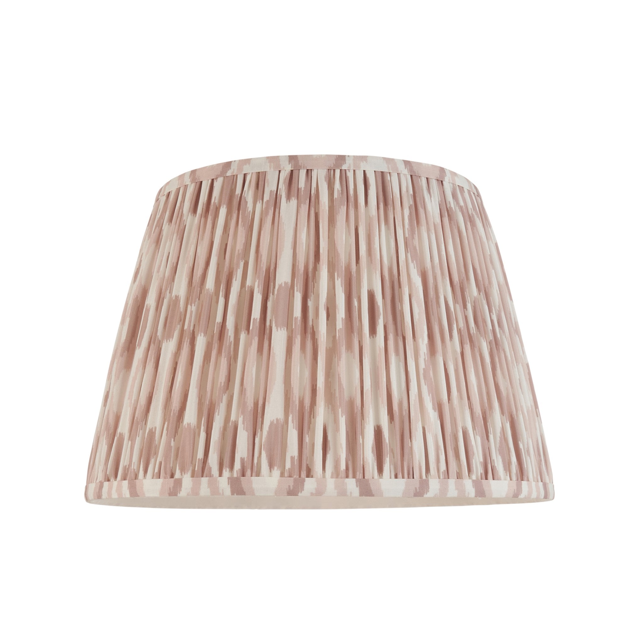 Endon Higgledy Gloss Pink Clay Floor Lamp & Ikat 35cm Neutral Shade