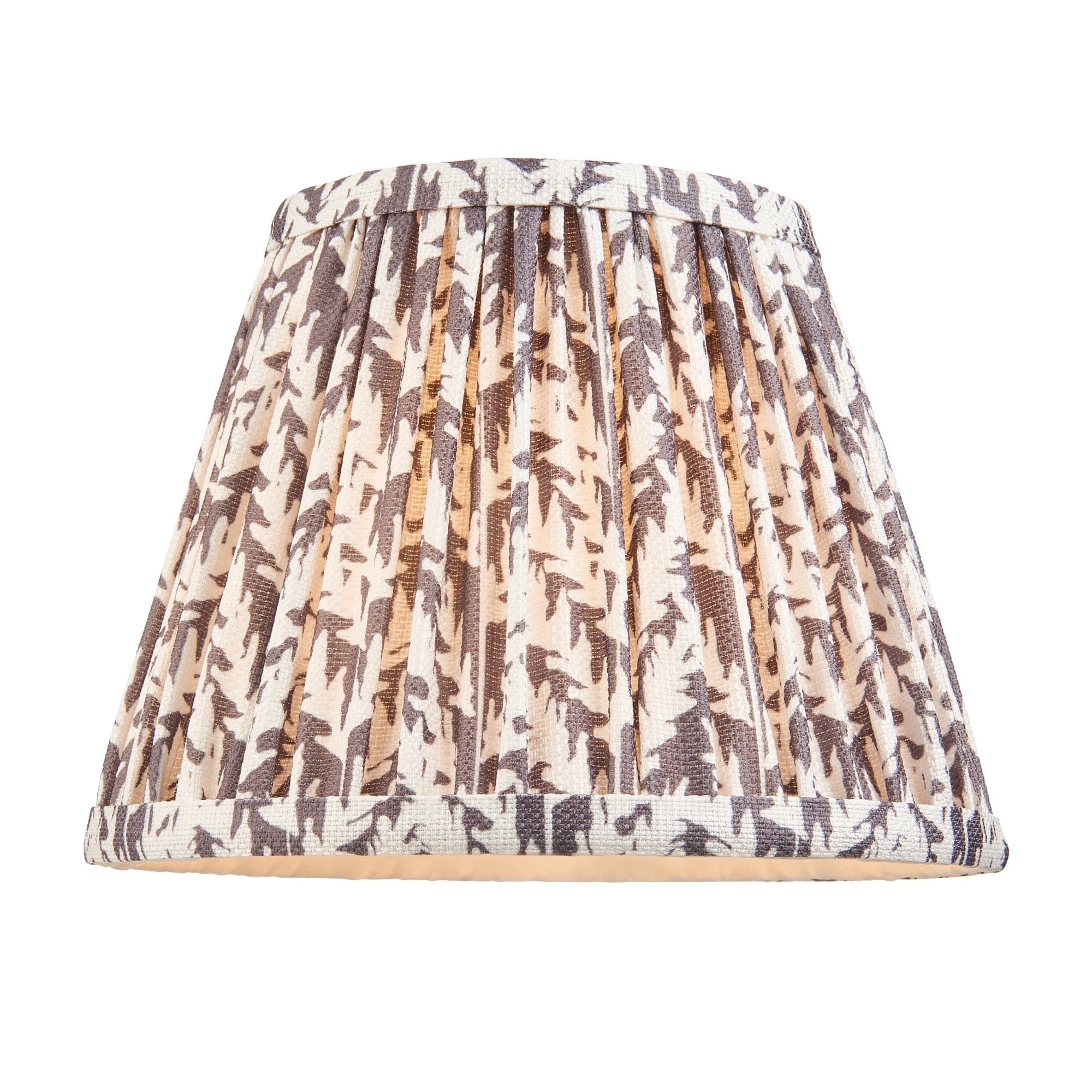 Endon Higgledy Table Gloss Almond White Lamp & Leaf 20cm Pearl Grey Shade