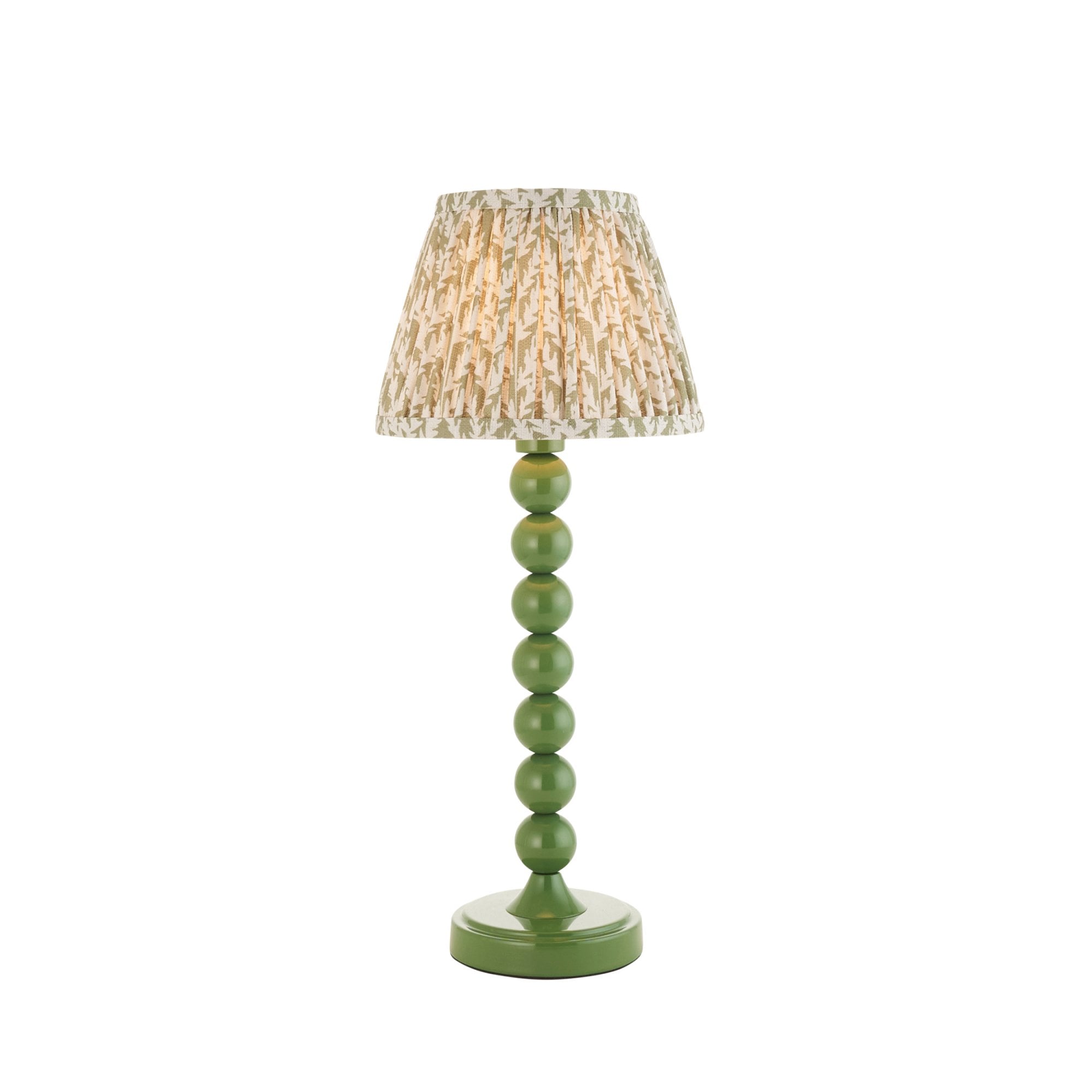 Endon Higgledy Gloss Cotswold Green Table Lamp & Leaf 20cm Herb Garden Green Shade