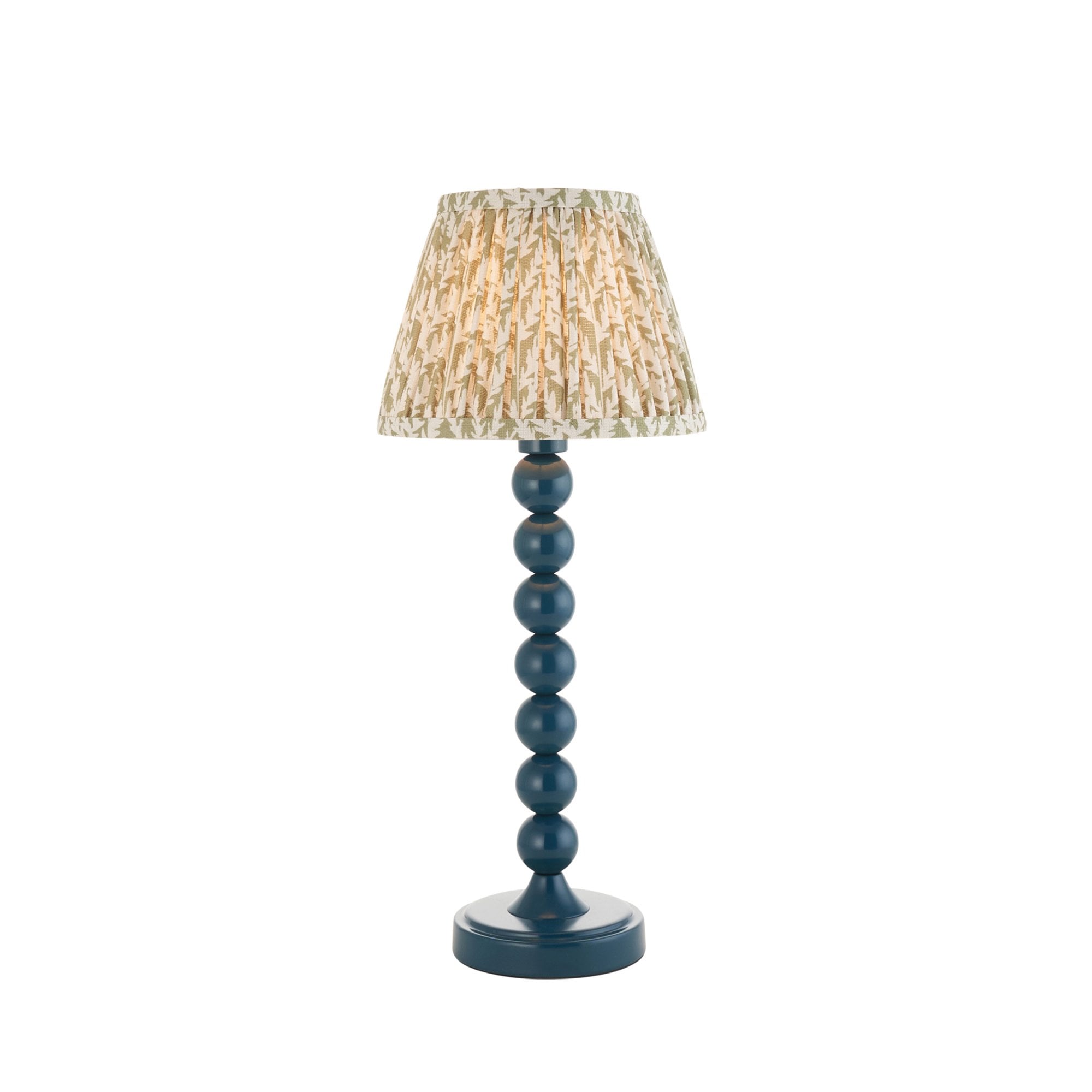 Endon Higgledy Gloss Marlin Blue Table Lamp & Leaf 20cm Herb Garden Green Shade