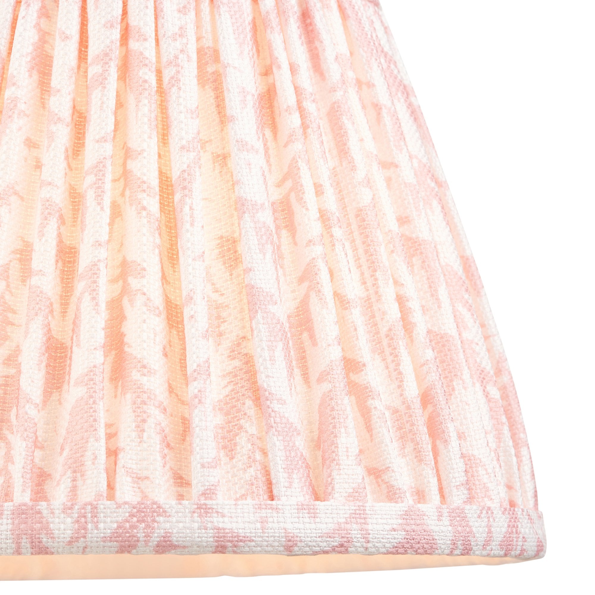 Endon Higgledy Gloss Pink Clay Table Lamp & Leaf 20cm Peachy Keen Shade