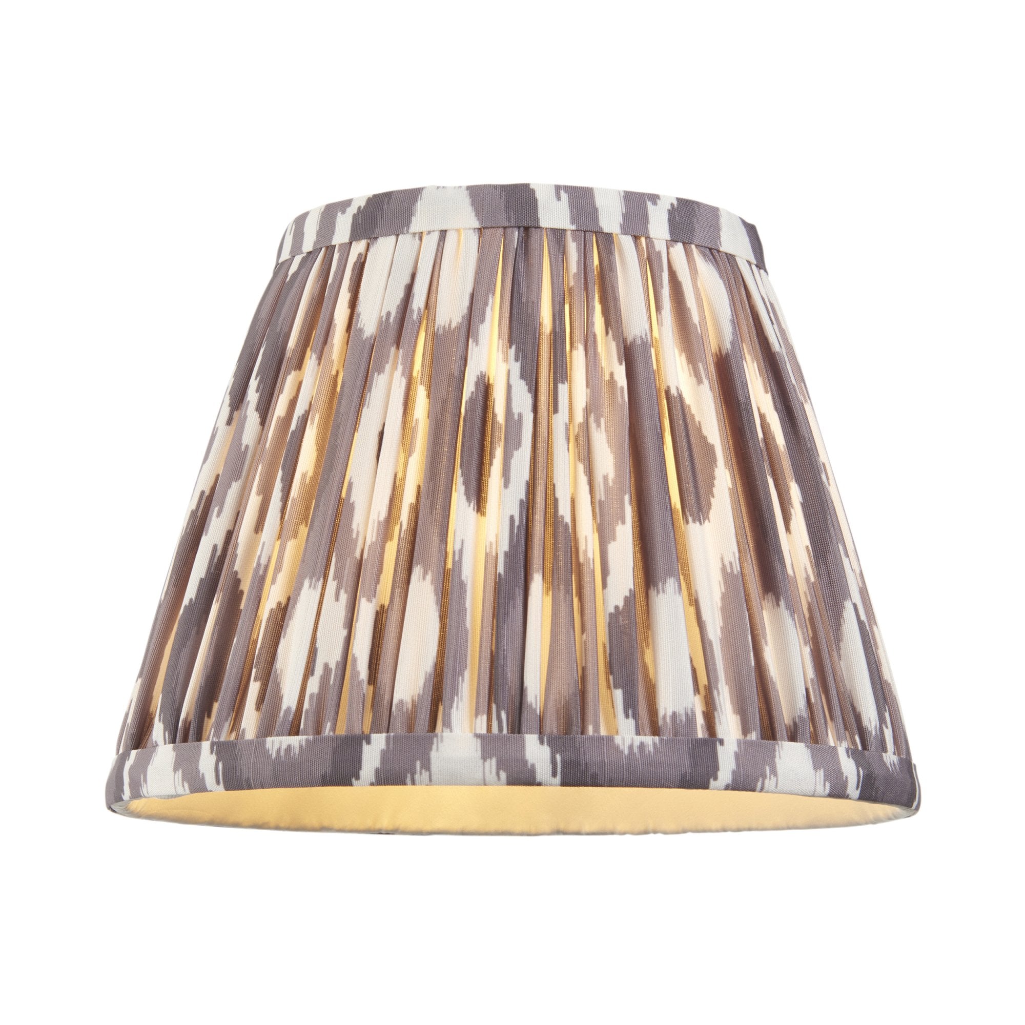 Endon Higgledy Gloss Pink Clay Table Lamp & Ikat 20cm Pearl Grey Shade