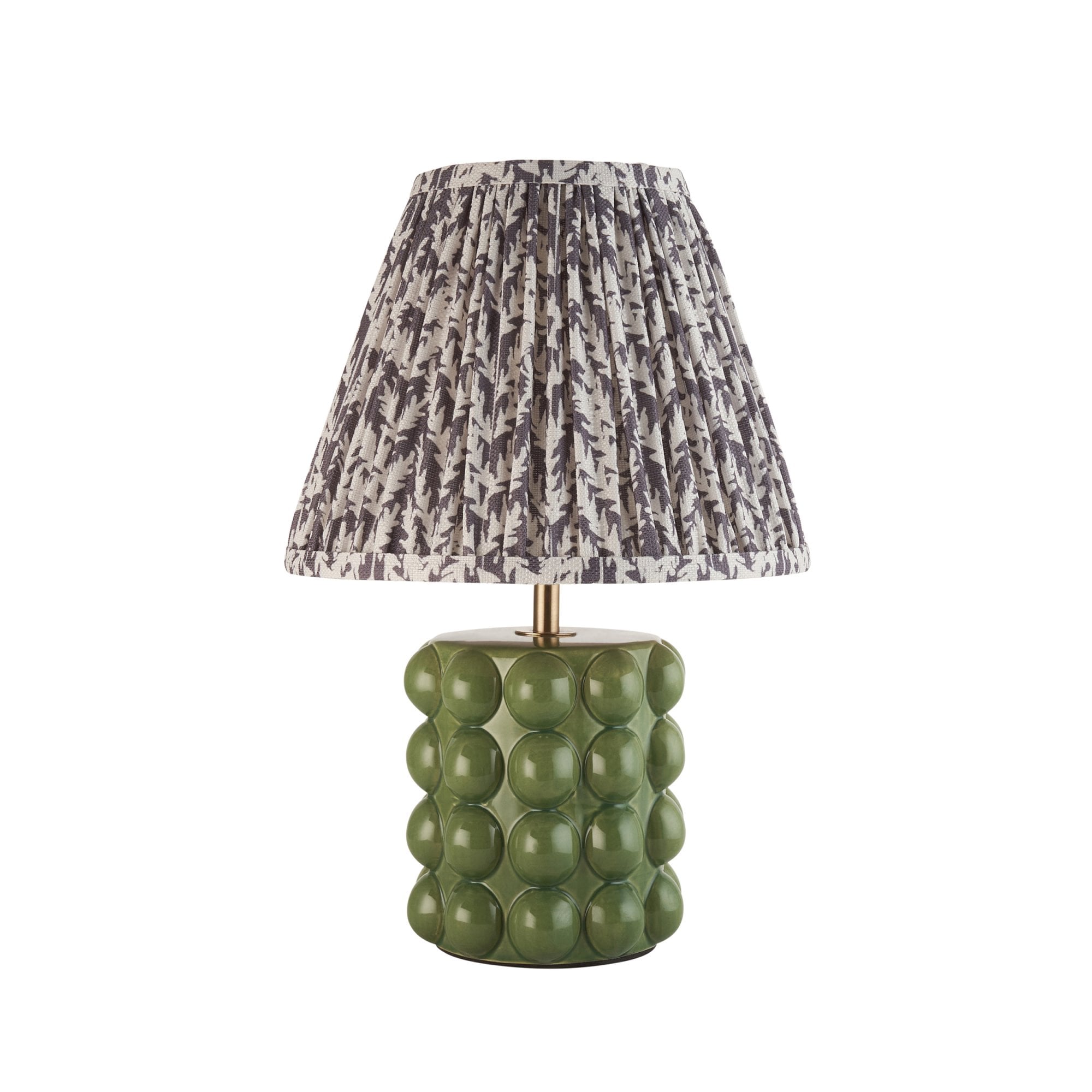 Endon Bobble Table Lamp & Leaf 25cm Pearl Grey Shade