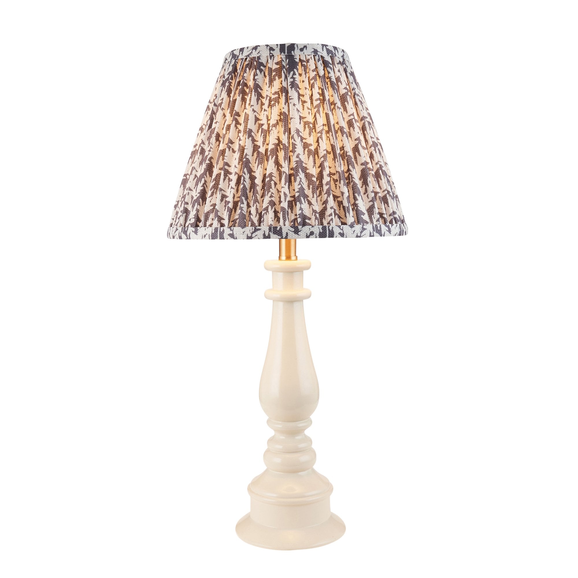 Endon Myrtle Table Lamp & Leaf 25cm Pearl Grey Shade