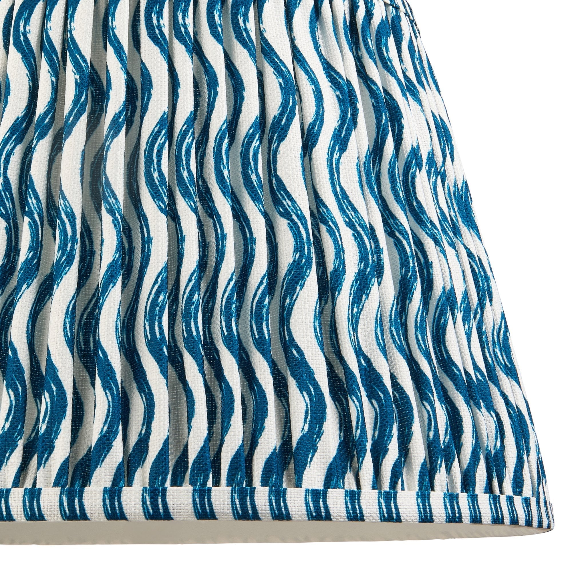 Endon Bobble Table Lamp & Ripple 35cm Marlin Blue Shade