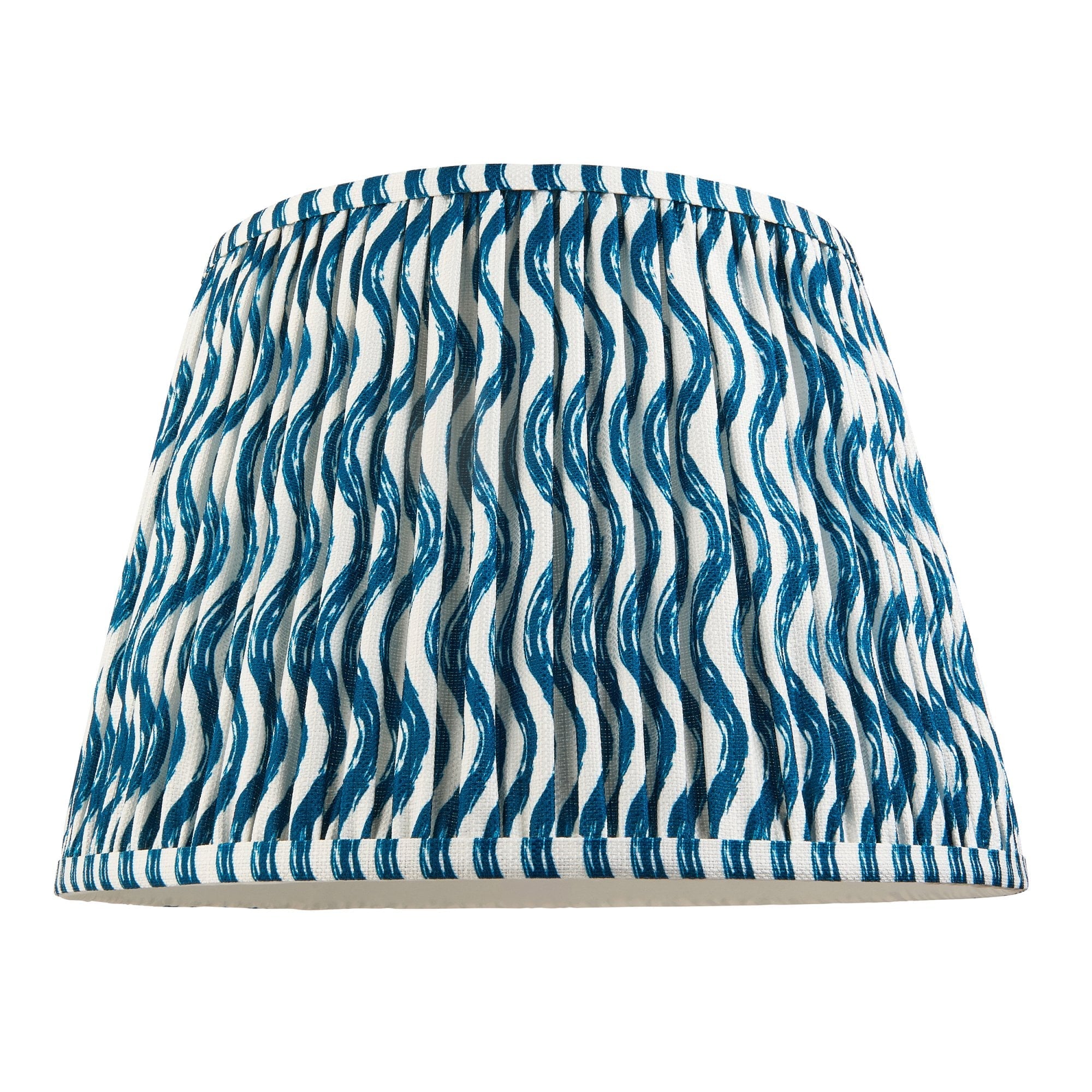 Endon Bobble Table Lamp & Ripple 35cm Marlin Blue Shade