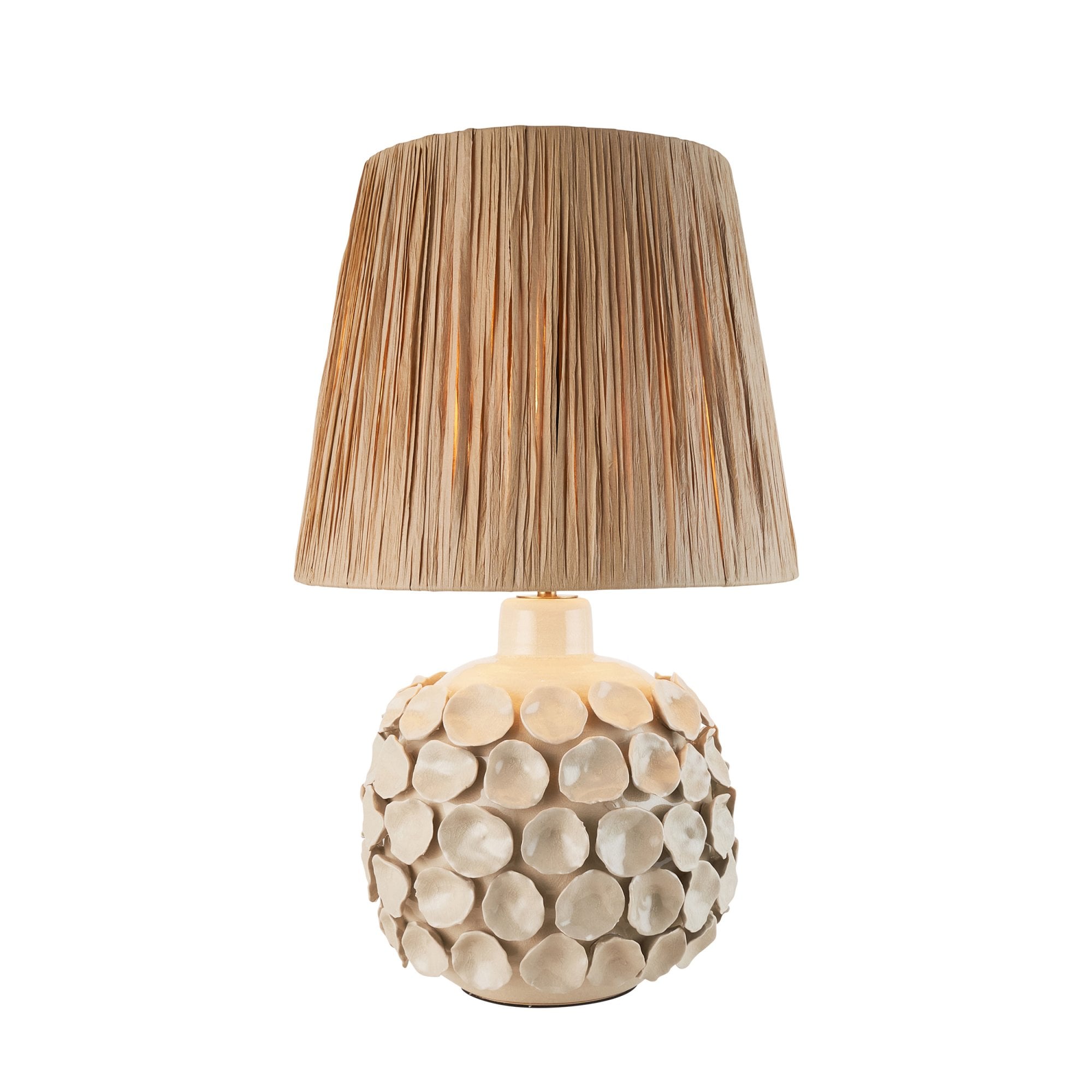 Endon Borello Table Lamp & Raffia 32cm Natural Raffia Shade