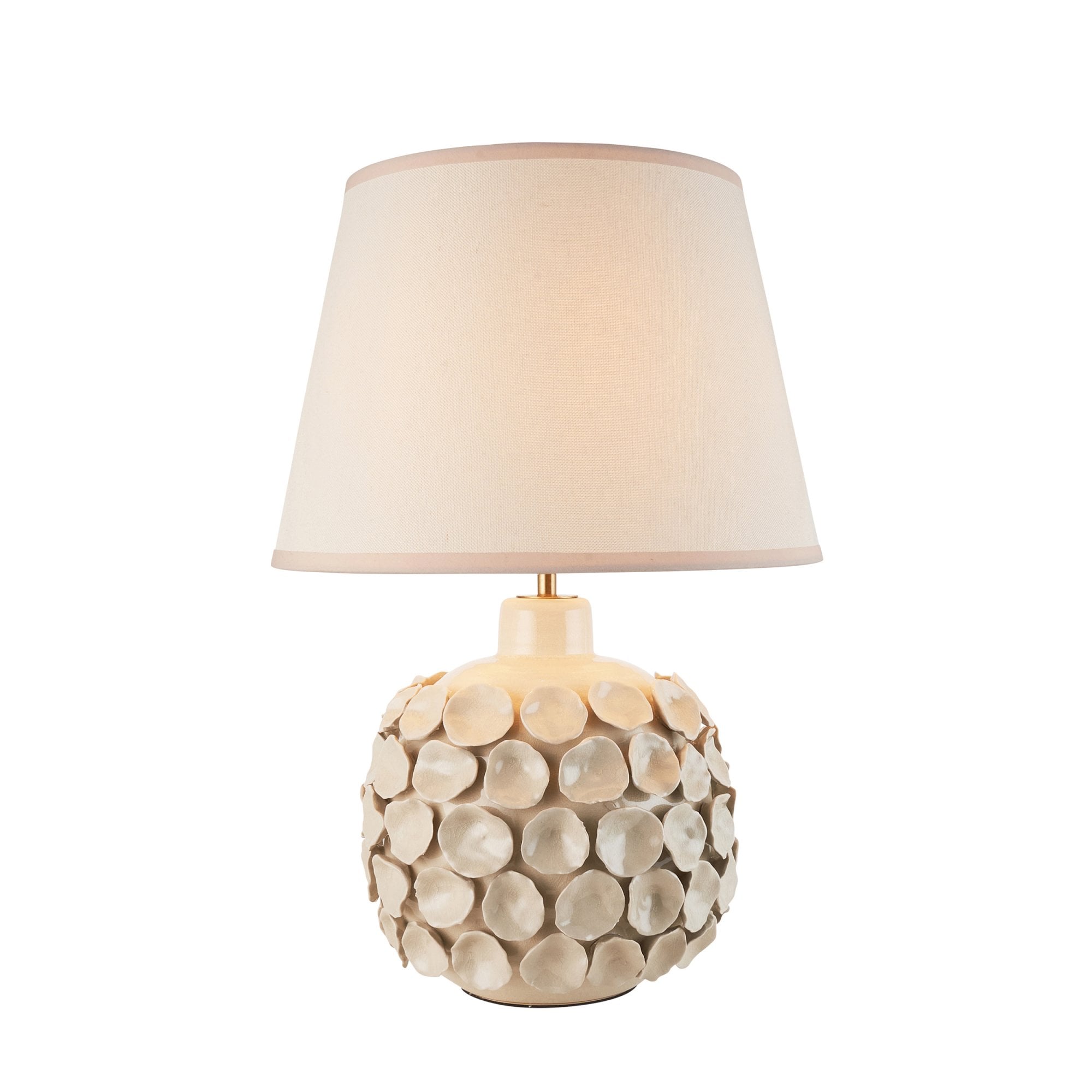 Endon Borello Table Lamp & Ivy 35cm Vintage White Shade