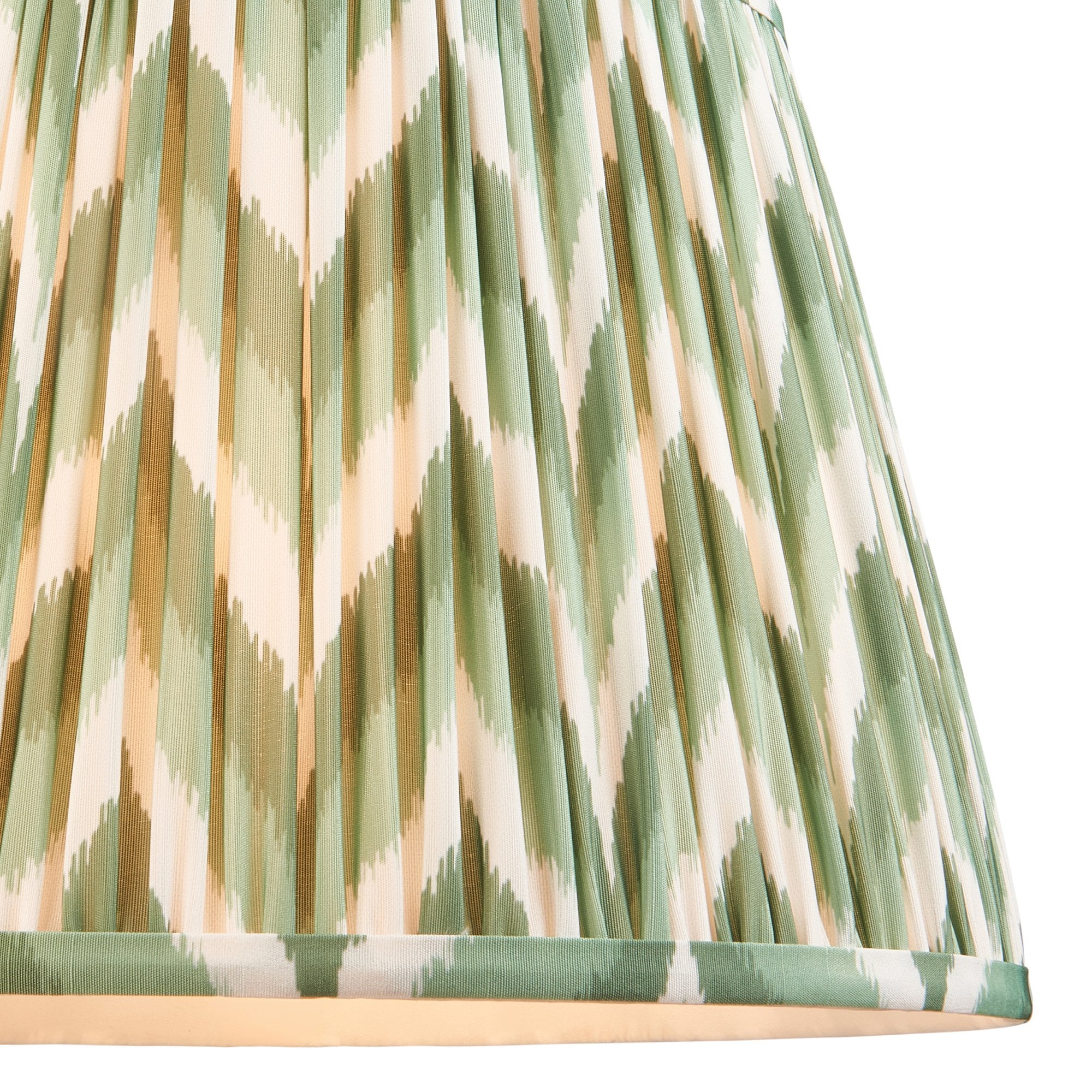 Endon Borello Table Lamp & Zigzag 35cm Cotswold Green Shade