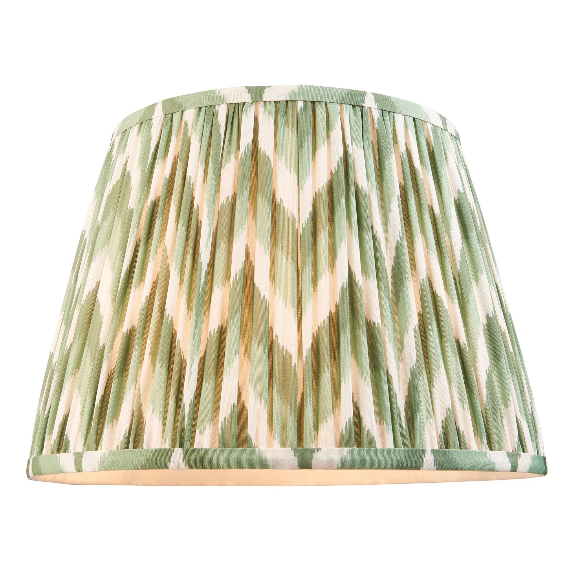 Endon Borello Table Lamp & Zigzag 35cm Cotswold Green Shade