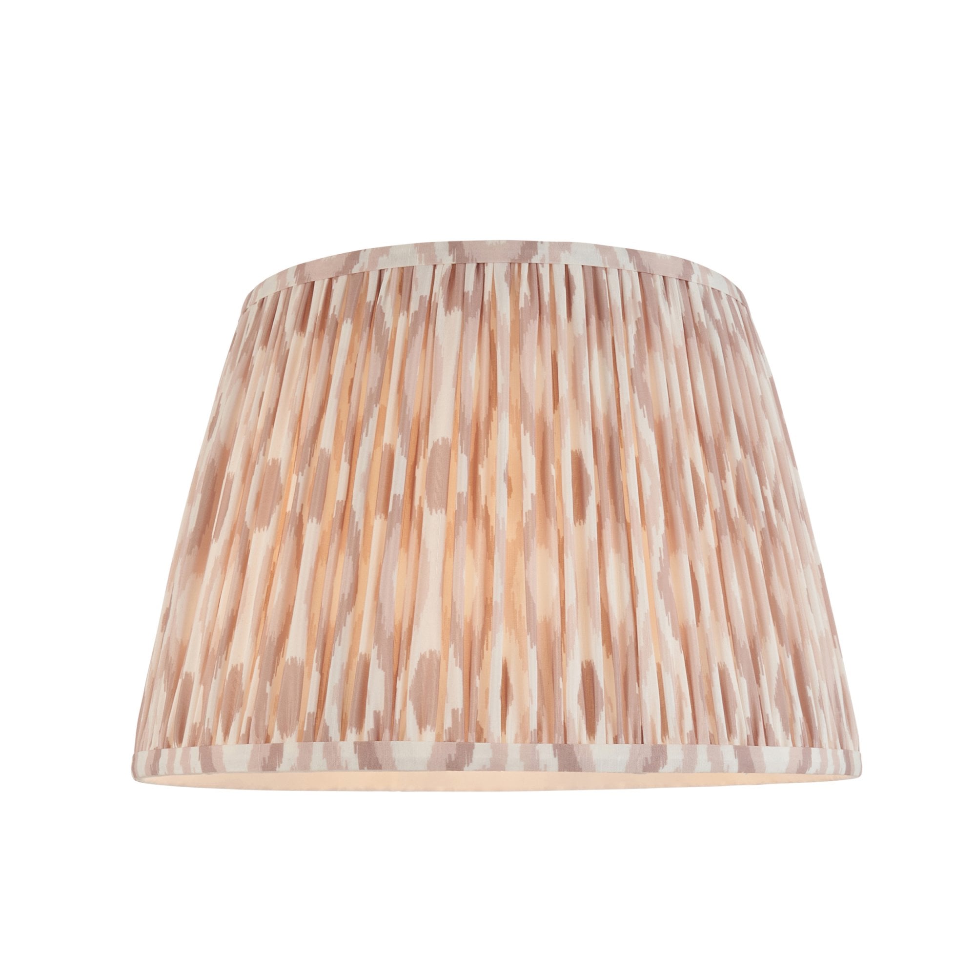 Endon Layered Decorative Leaf Ivory Crackle Glaze Ceramic Table Lamp & Ikat 35cm Neutral Shade