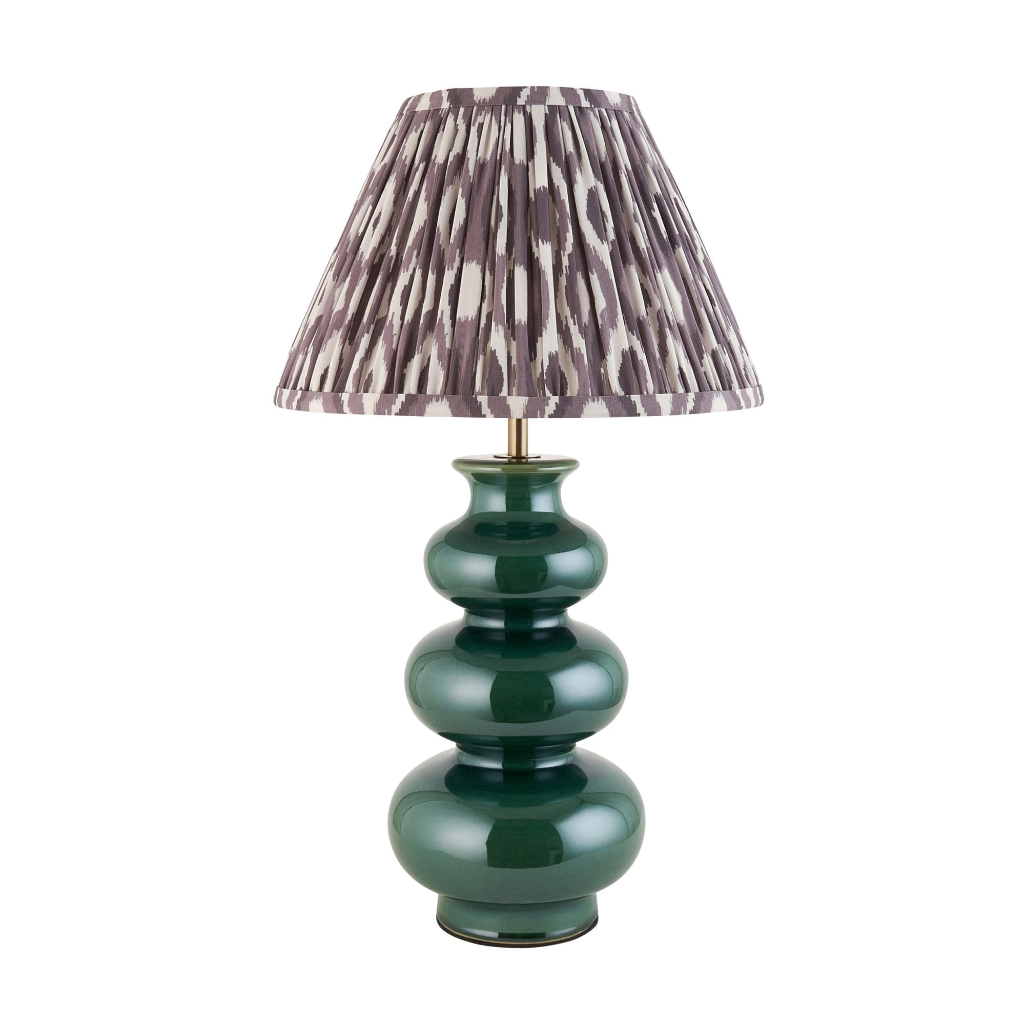 Endon Monroe Table Lamp & Ikat 30cm Pearl Grey Shade