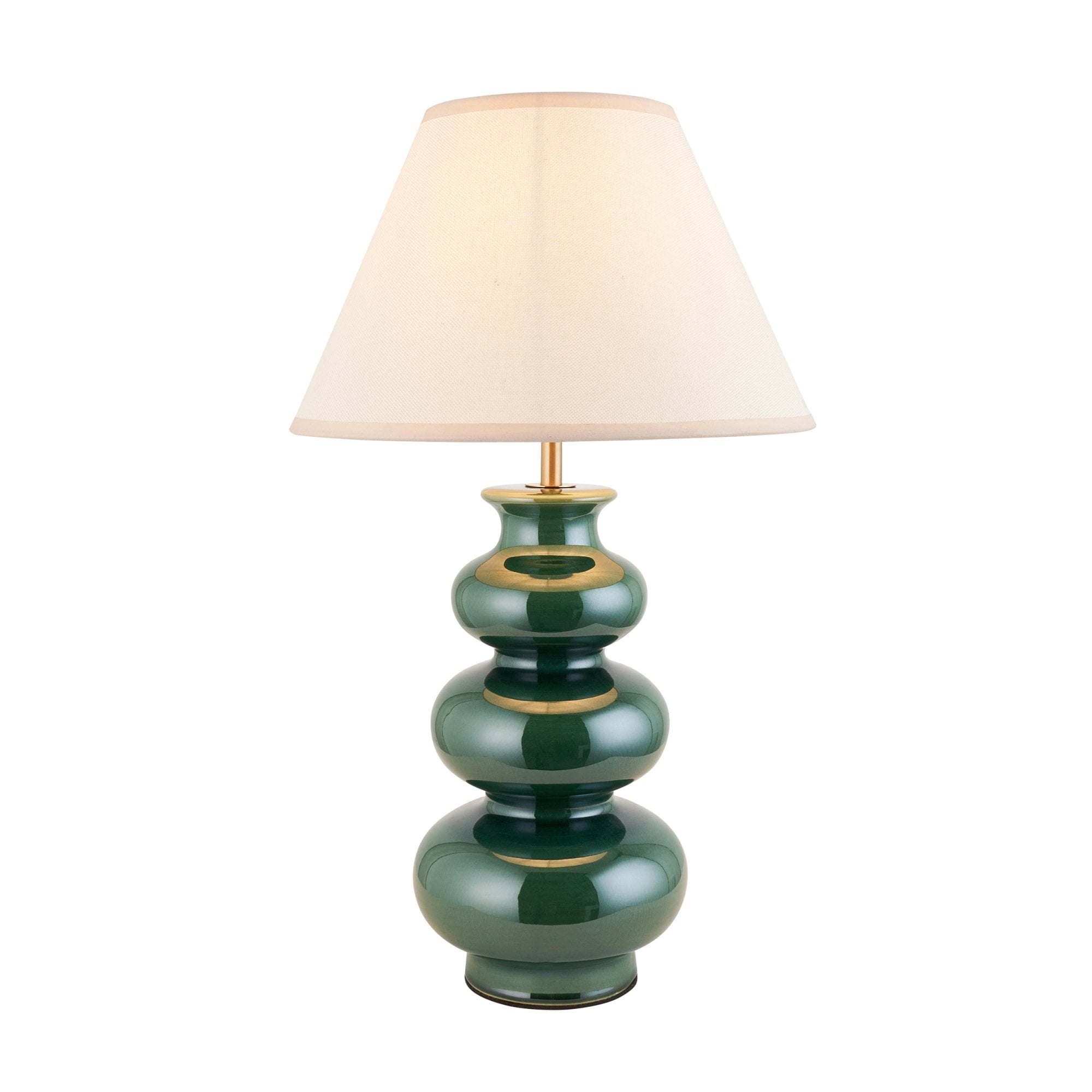 Endon Monroe Table Lamp & Ivy 30cm Vintage White Shade