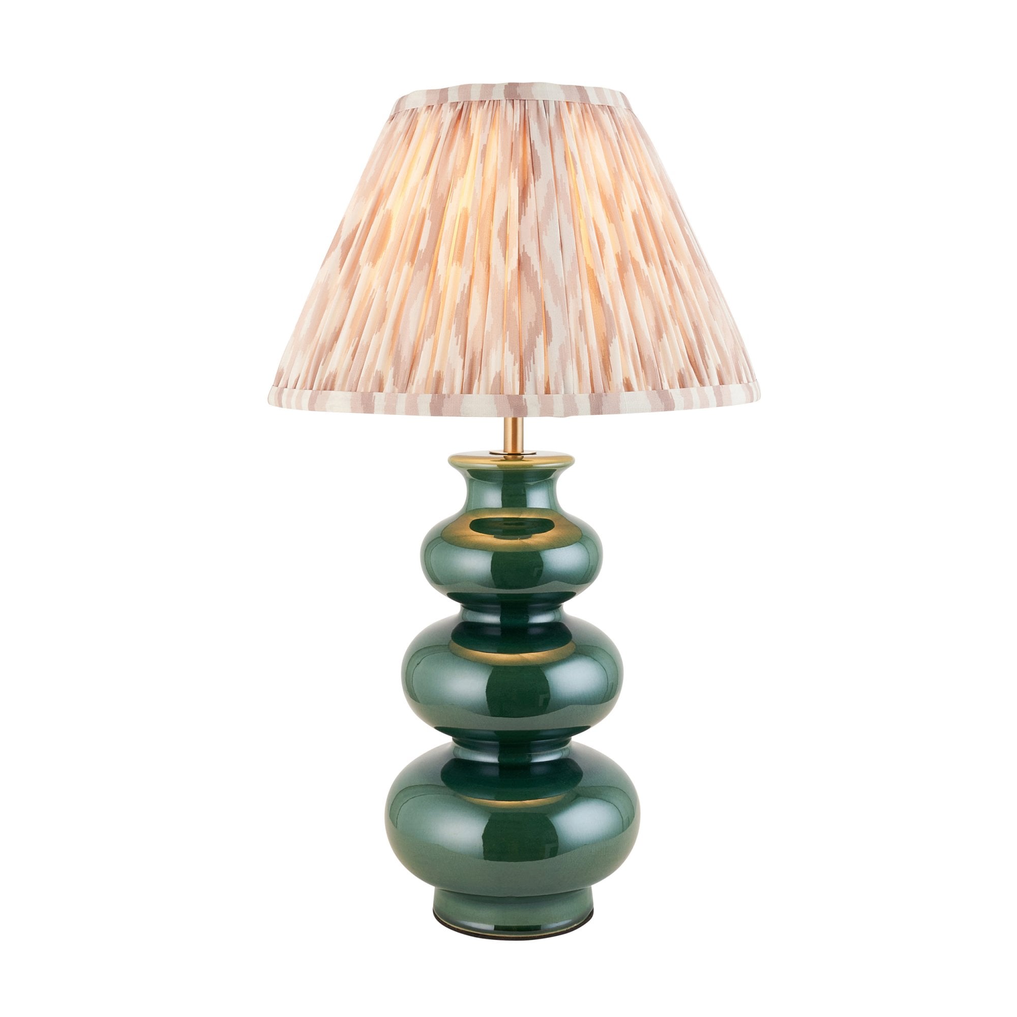 Endon Monroe Table Lamp & Ikat 30cm Neutral Shade