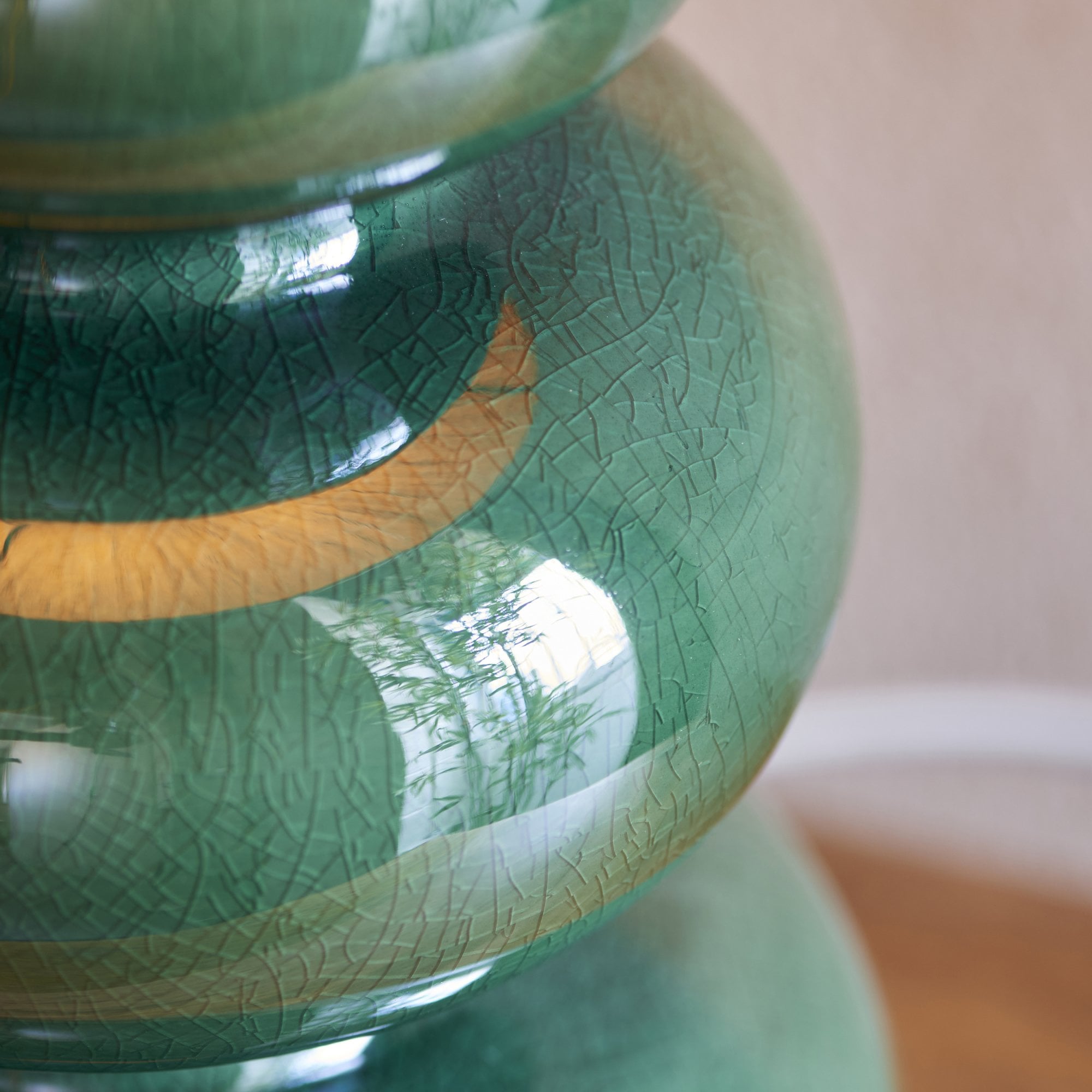 Endon Monroe Table Lamp & Raffia 30cm Natural Raffia Shade