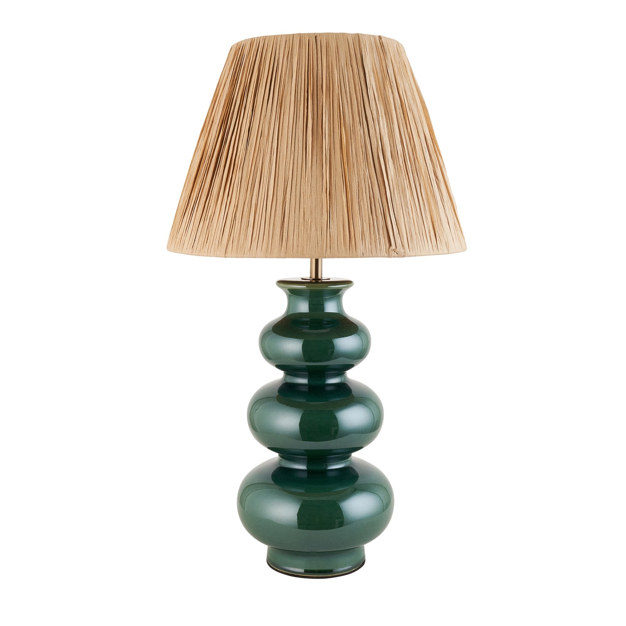 Endon Monroe Table Lamp & Raffia 30cm Natural Raffia Shade