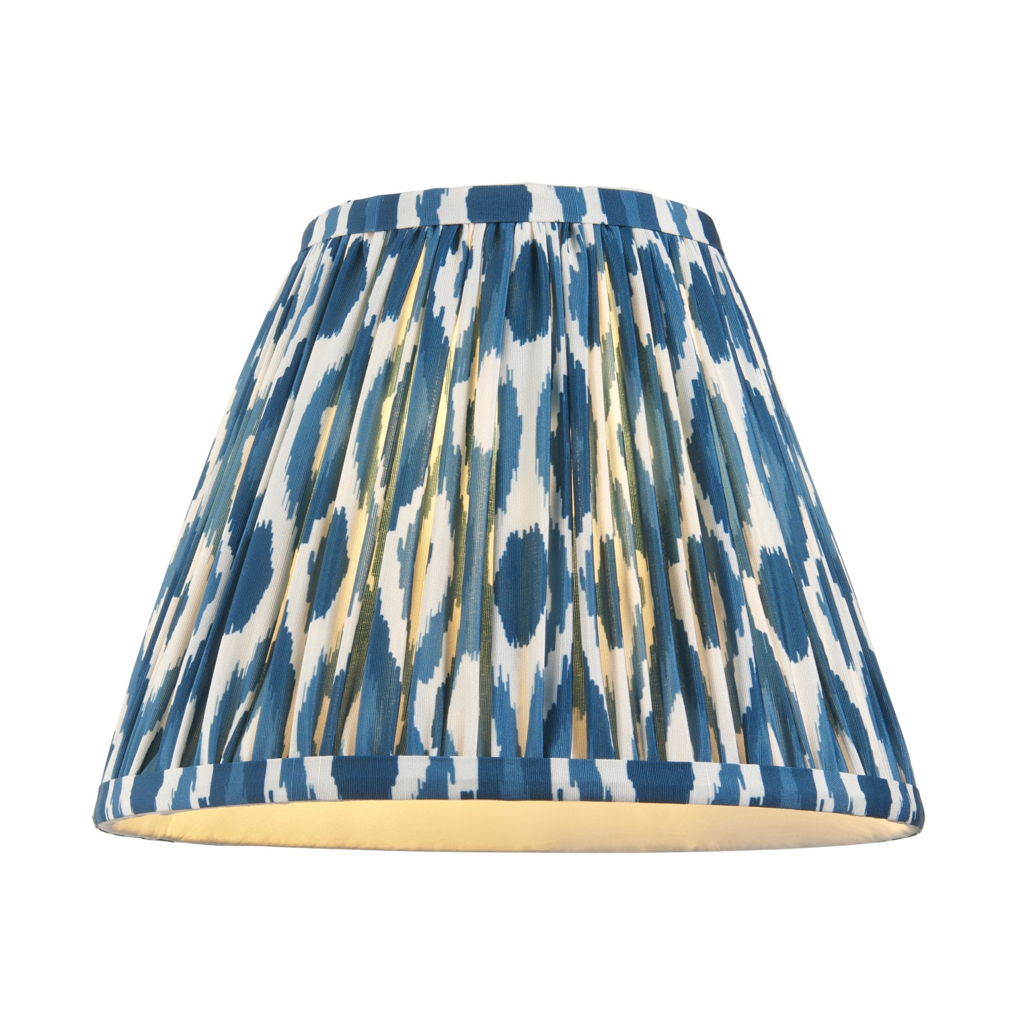 Endon Squash Table Lamp & Ikat 25cm Marlin Blue Shade